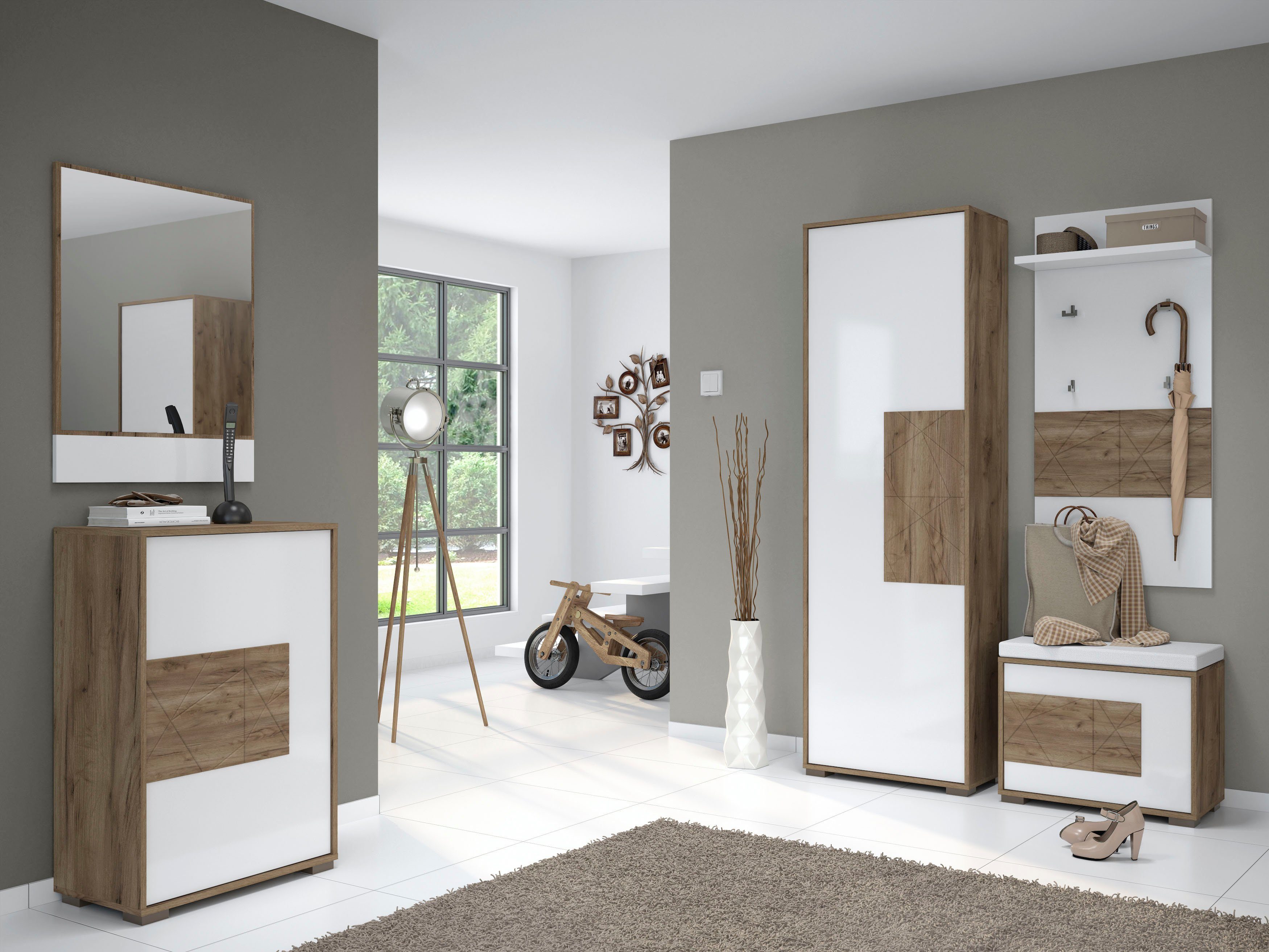 Places of Style Wandspiegel Stela UV gelakt