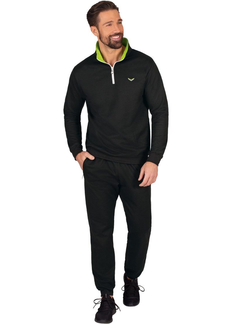 Trigema Vrijetijdscombinatie TRIGEMA heren joggingpak in sweatkwaliteit (2-delig) heren trainingspakken maat XL zwart
