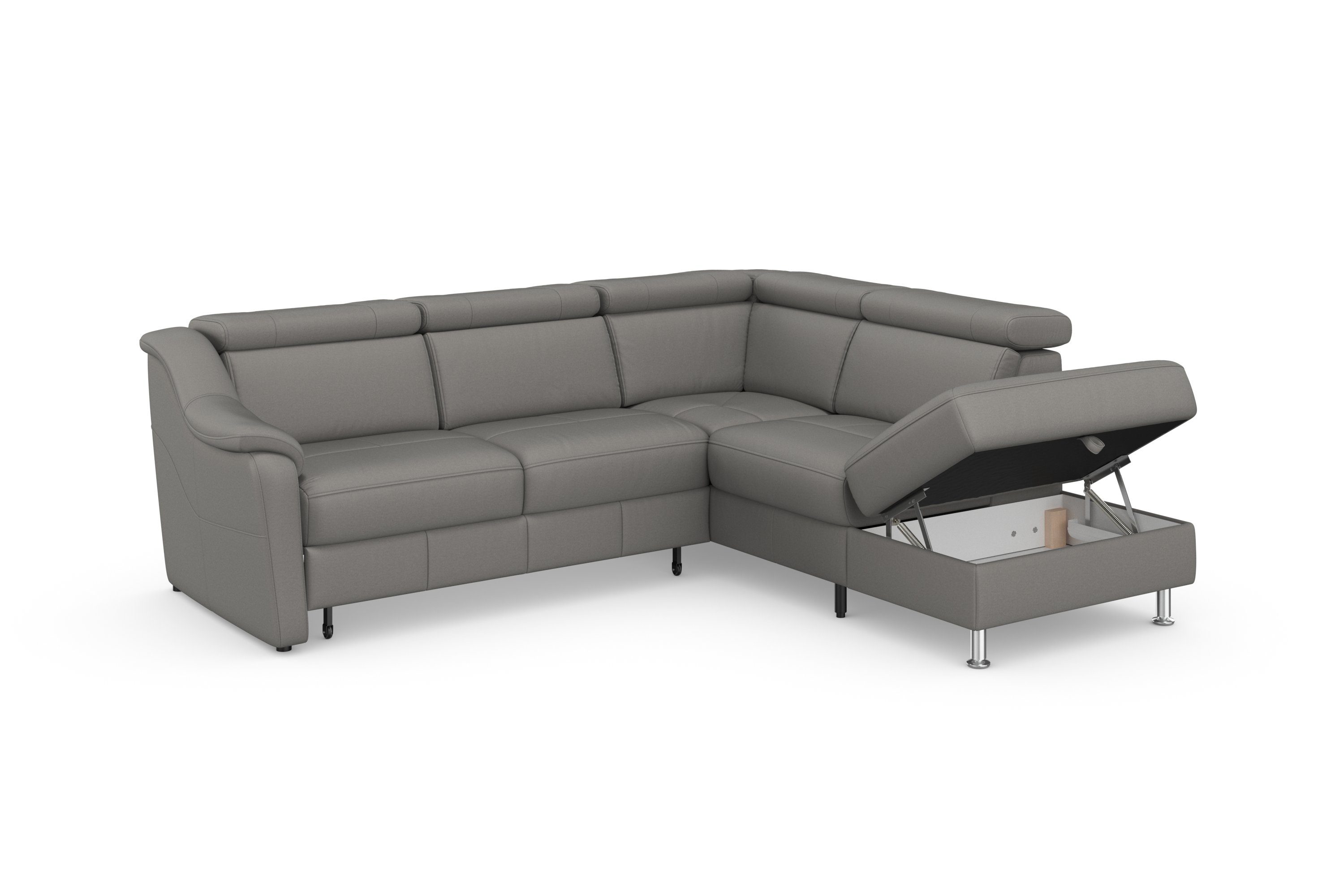 sit&more Hoekbank Freetown L-vorm met verstelbare hoofdsteun en comfortabele binnenvering