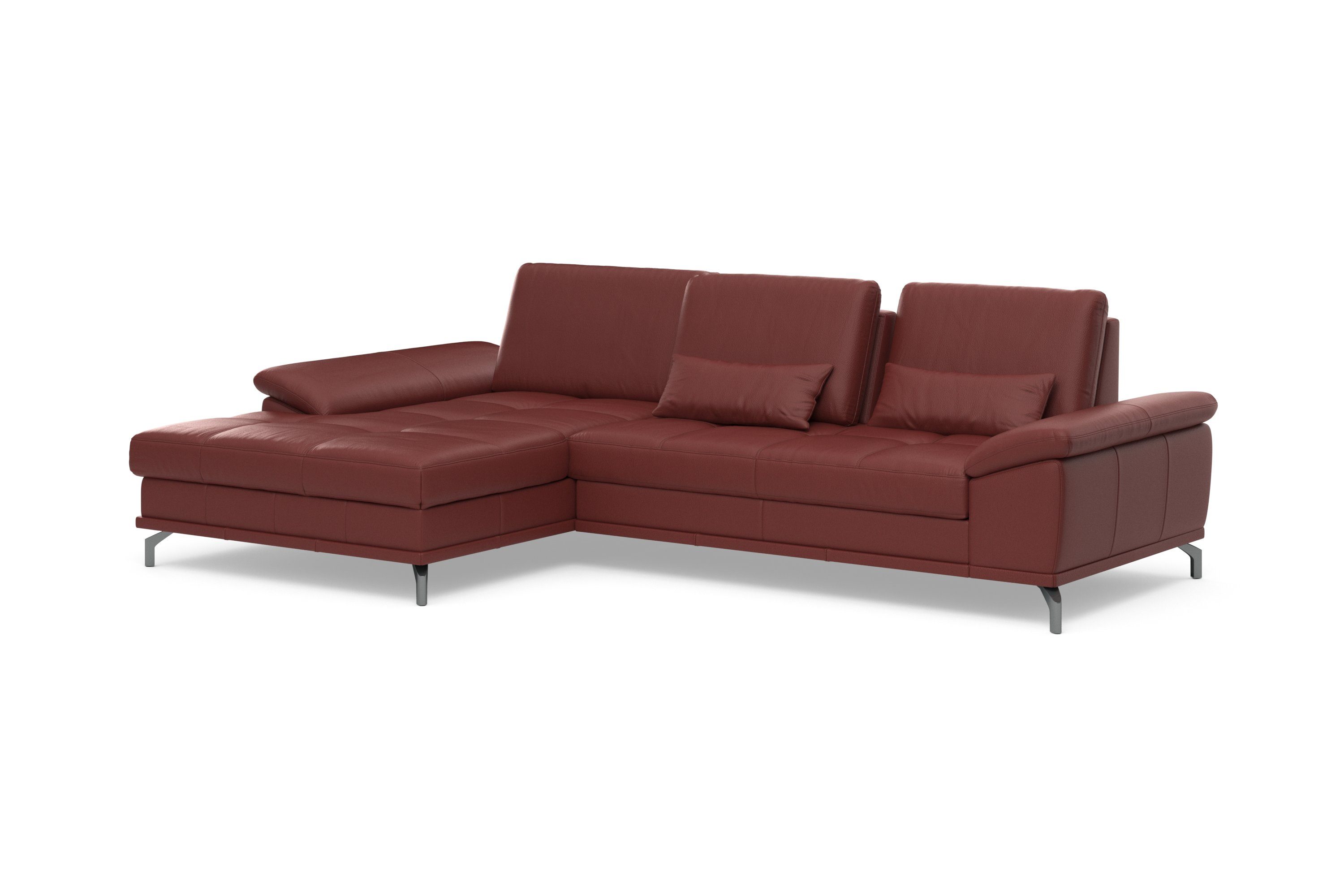 Places of Style Hoekbank Costello L-vorm, met zitdiepteverstelling, armleuningverstelling en