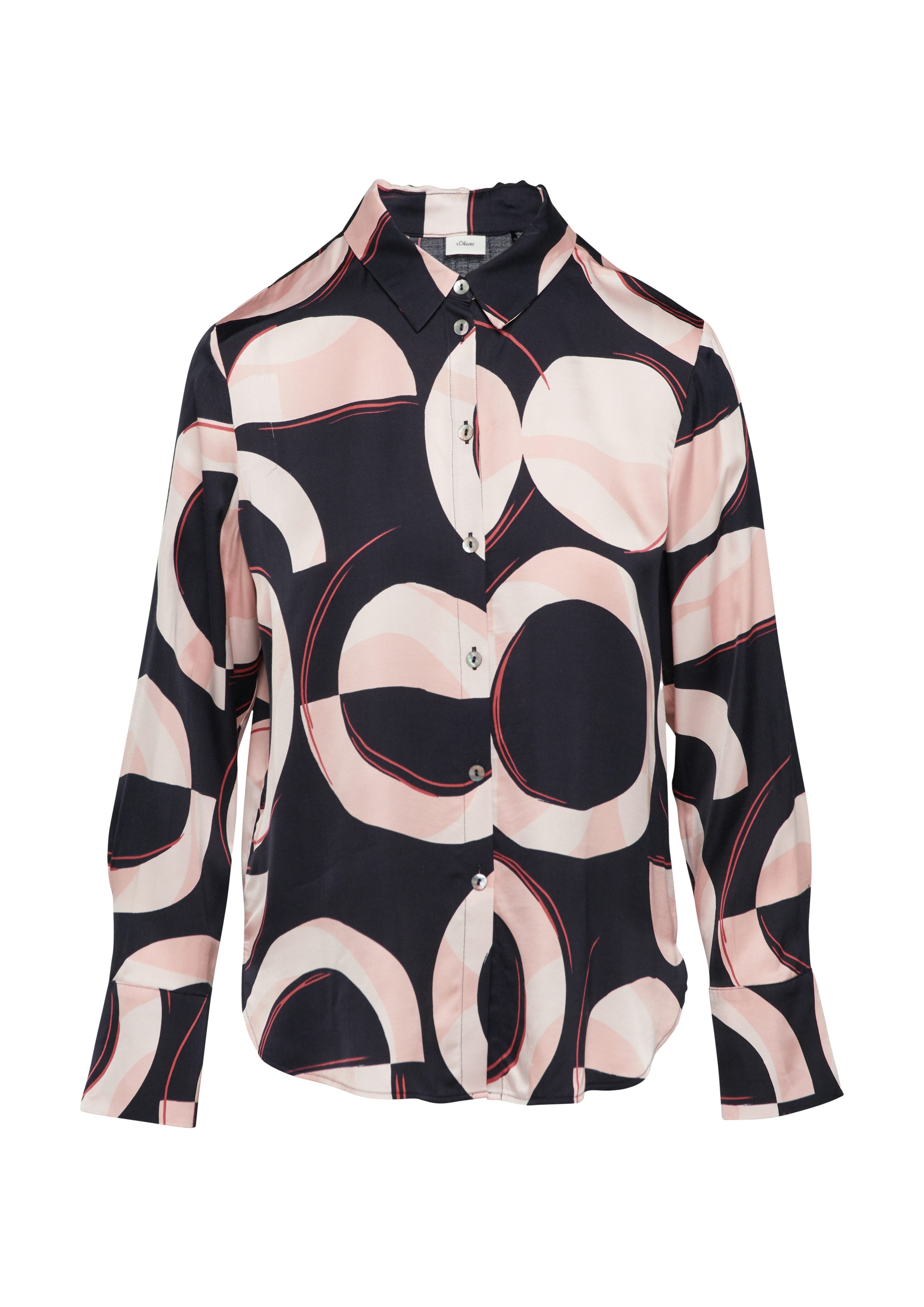s.Oliver BLACK LABEL Blouse met lange mouwen met grafisch patroon