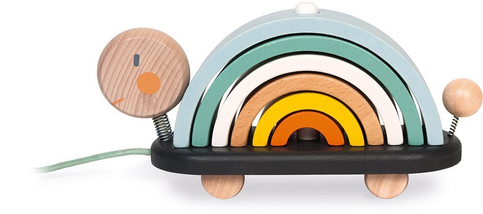 Janod Trekdier Sweet Cocoon, schildpad regenboog