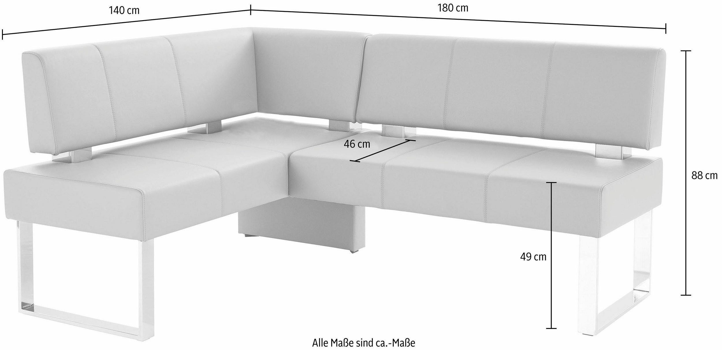 Home affaire Hoekbank RAB in 2 breedten (180 of 200 cm), bekleding in verschillende kwaliteiten