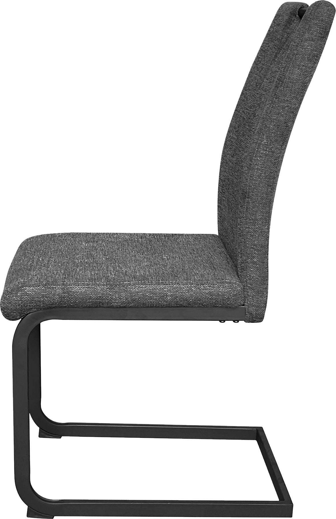 byLIVING Vrijdragende stoel Banff (2-stuks set) met handgreep, frame van zwart metaal, keukenstoel, diverse bekledingen (set)