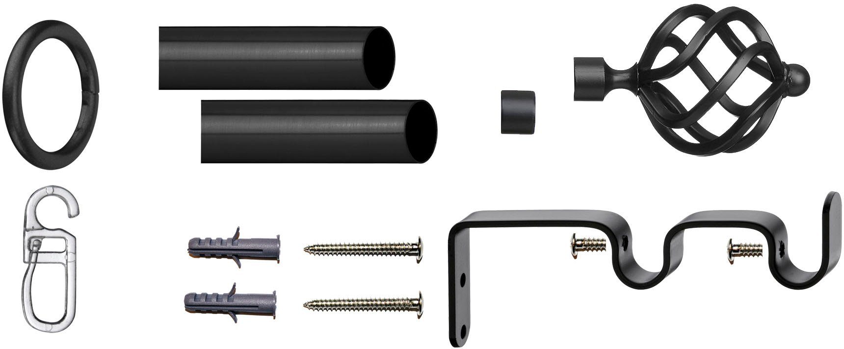indeko Gordijnroede Arezzo Complete set inclusief ringen en montagemateriaal (1 stuk)