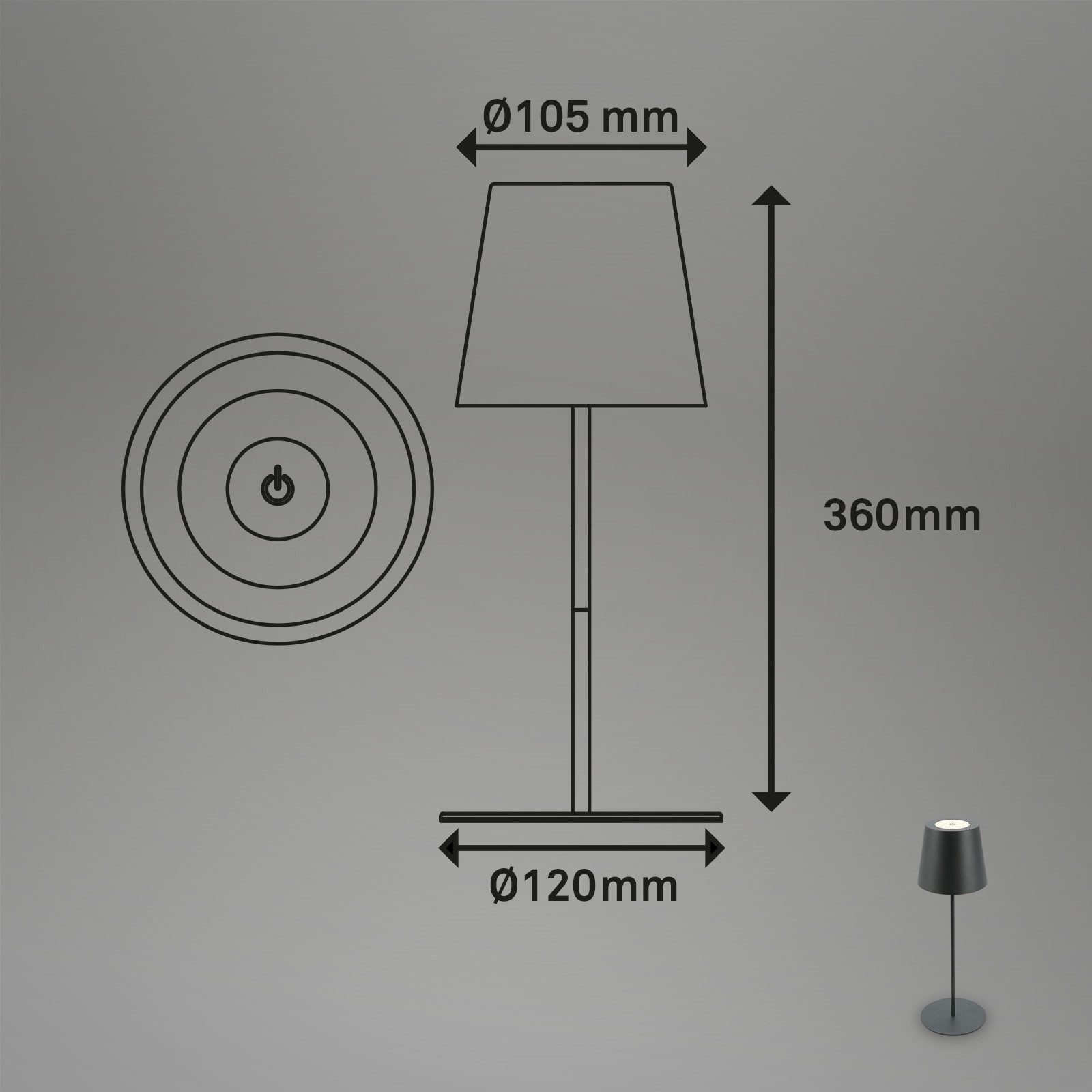 Briloner Leuchten Led-tafellamp voor buiten Coloris