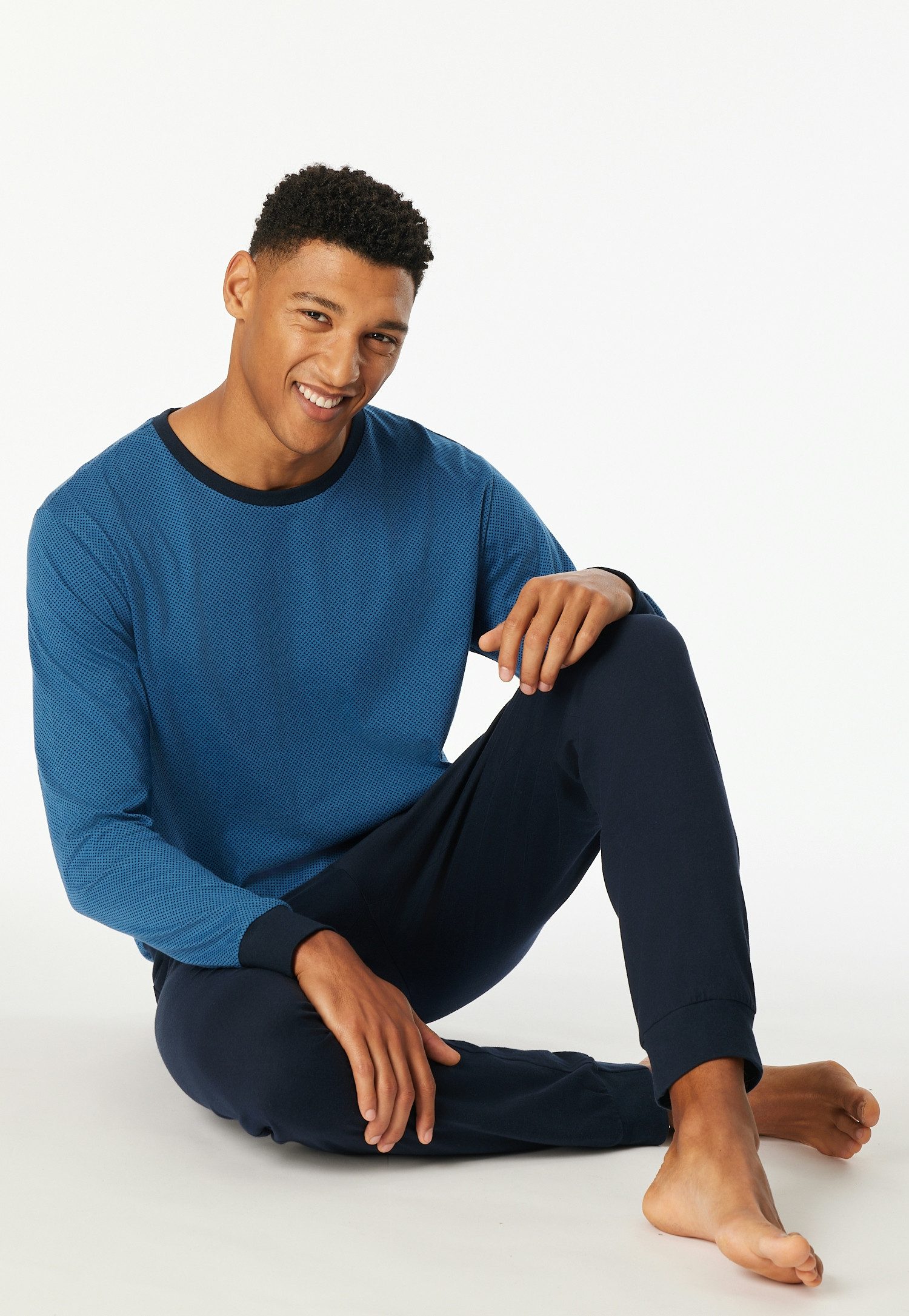 uncover by SCHIESSER Pyjama UNCOVER Nightwear Lange mouw, ronde hals, single jersey-kwaliteit, zacht (2-delig)