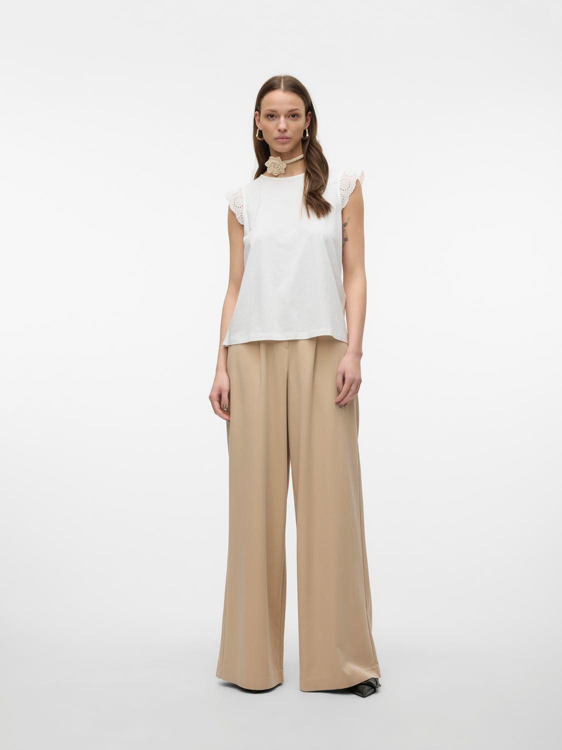 Vero Moda T-shirt VMEMILY SL GATHERING TOP JRS NOOS