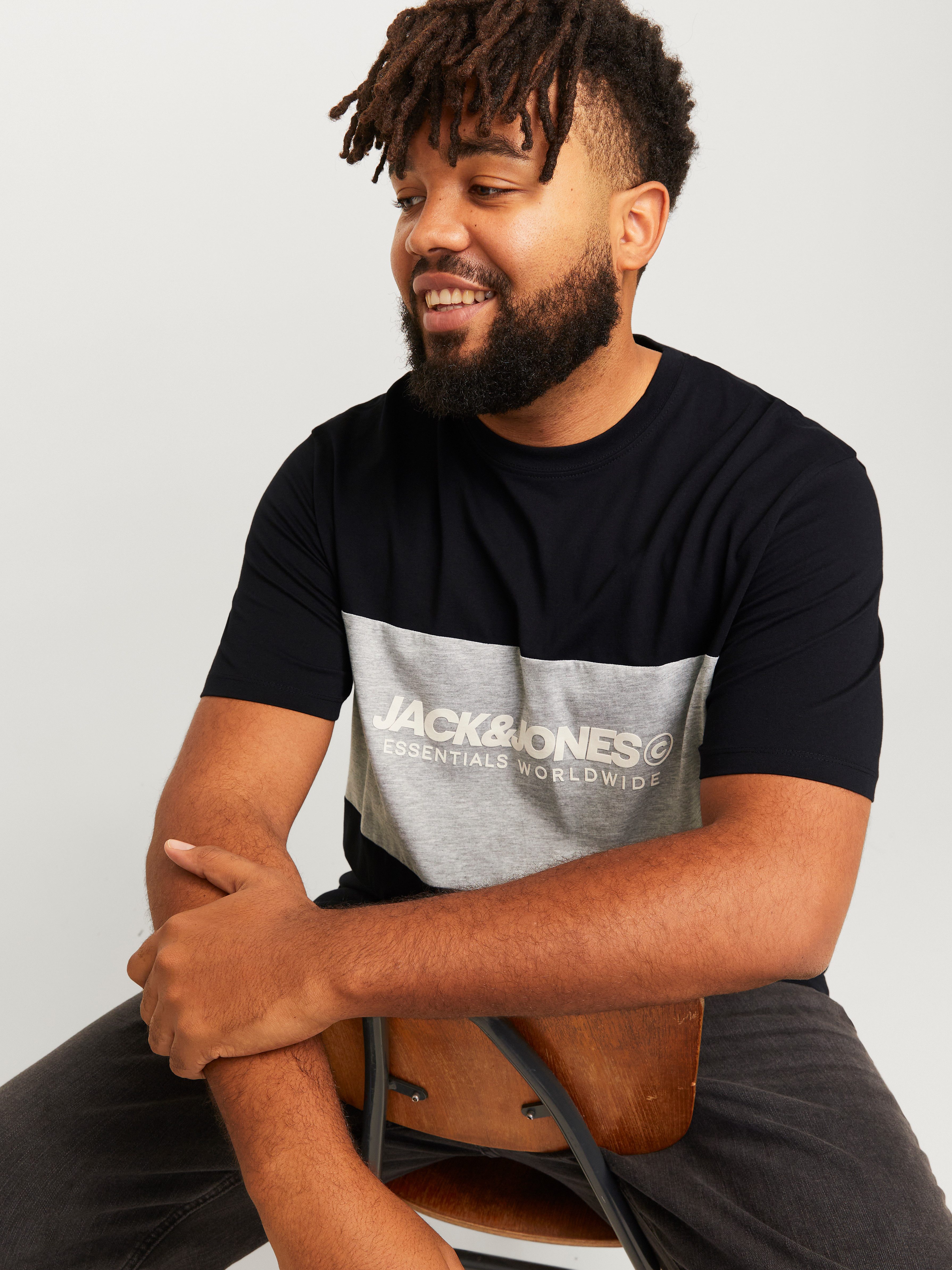 Jack & Jones PlusSize T-shirt JJELEGACY BLOCKING TEE SS O-NECK NOO PLS