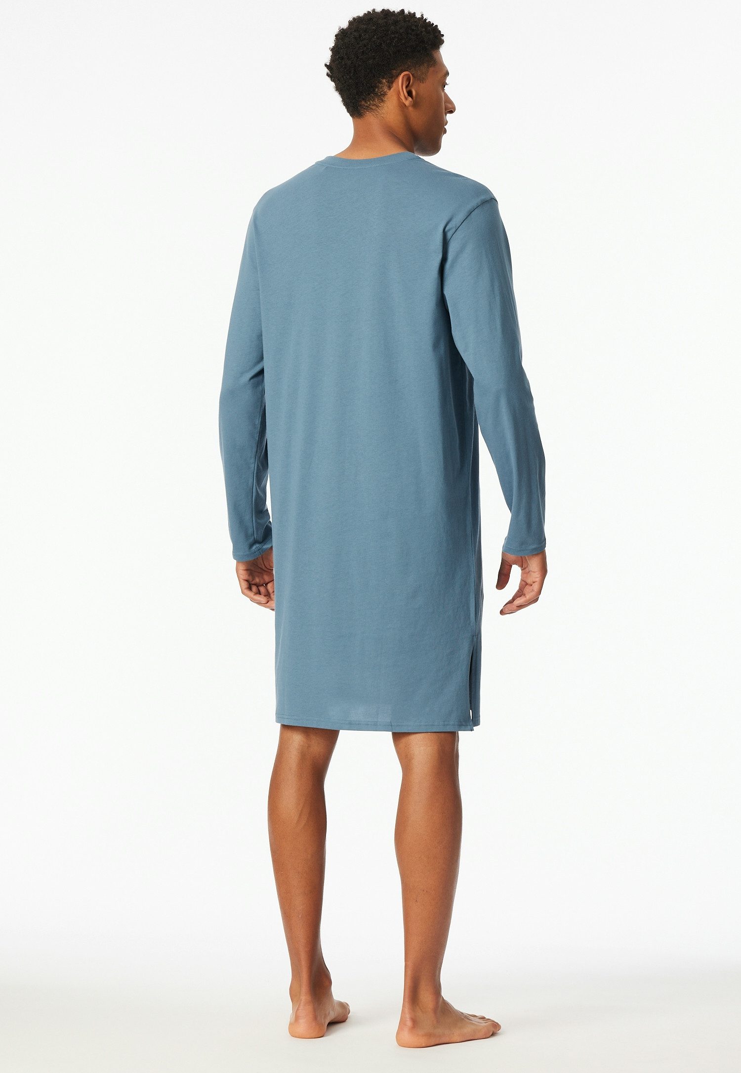 Schiesser Nachthemd Comfort Nightwear Borstzak met gemusterde zoom