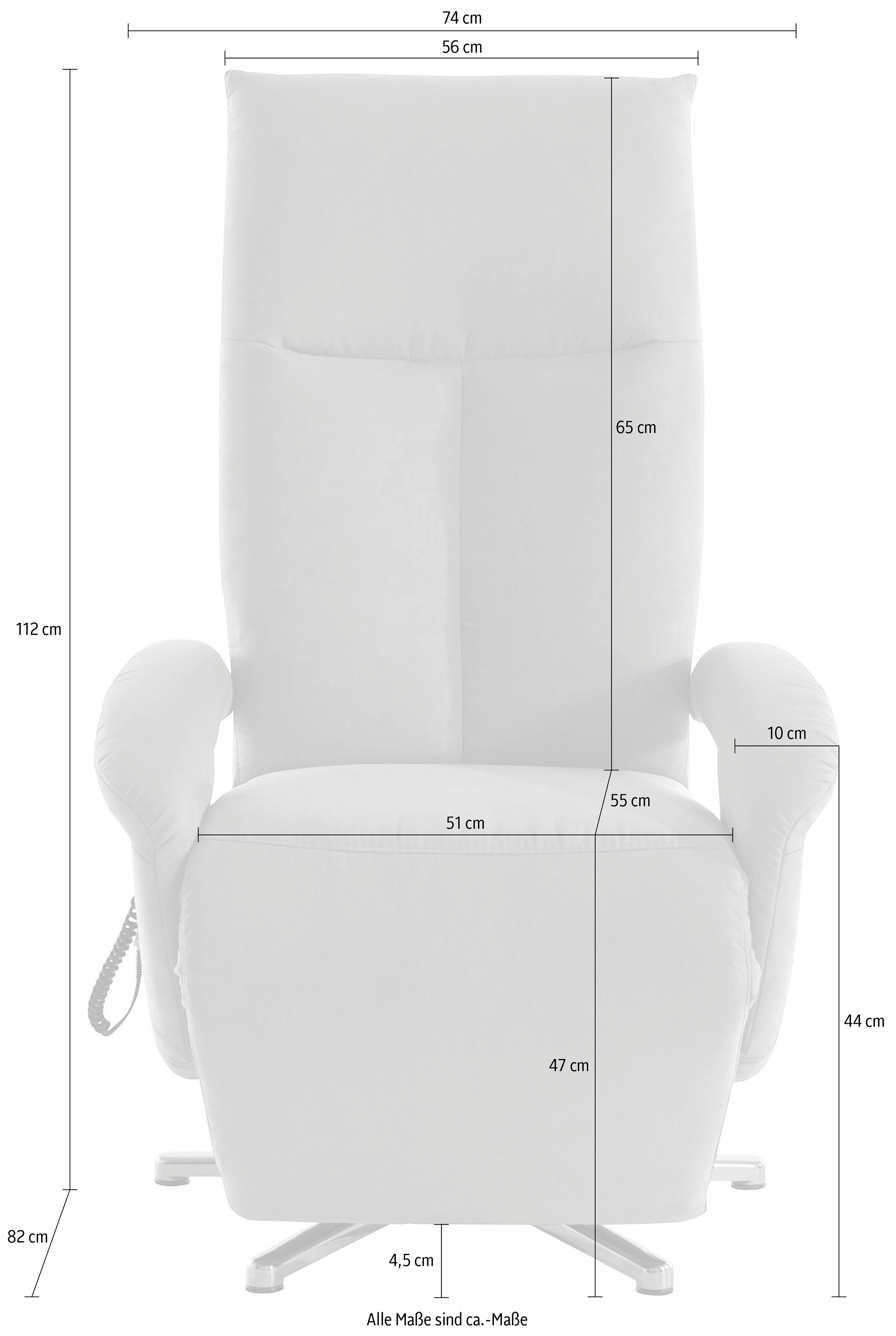 sit&more Relaxfauteuil Tycoon met verstelbare hoofdsteun en 360° draaifunctie keuze tussen handmatige of elektrische functie, ook met accu (draadloos)