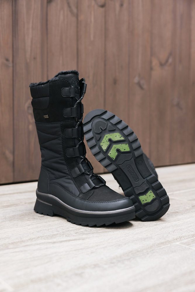 Remonte Winterlaarzen sleehak, veterschoenen, outdoorschoenen met binnenrits