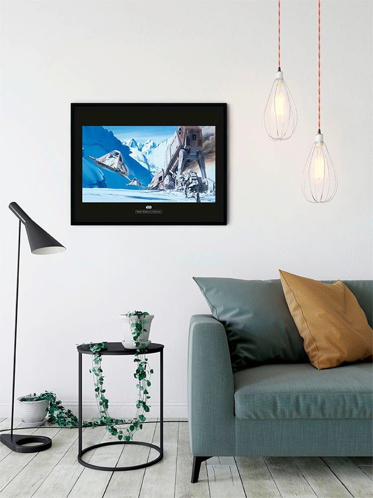 Komar Wanddecoratie Star Wars Classic RMQ Hoth Battle Snowspeeder Wanddecoratie voor de kinderkamer - zonder lijst (1 stuk)