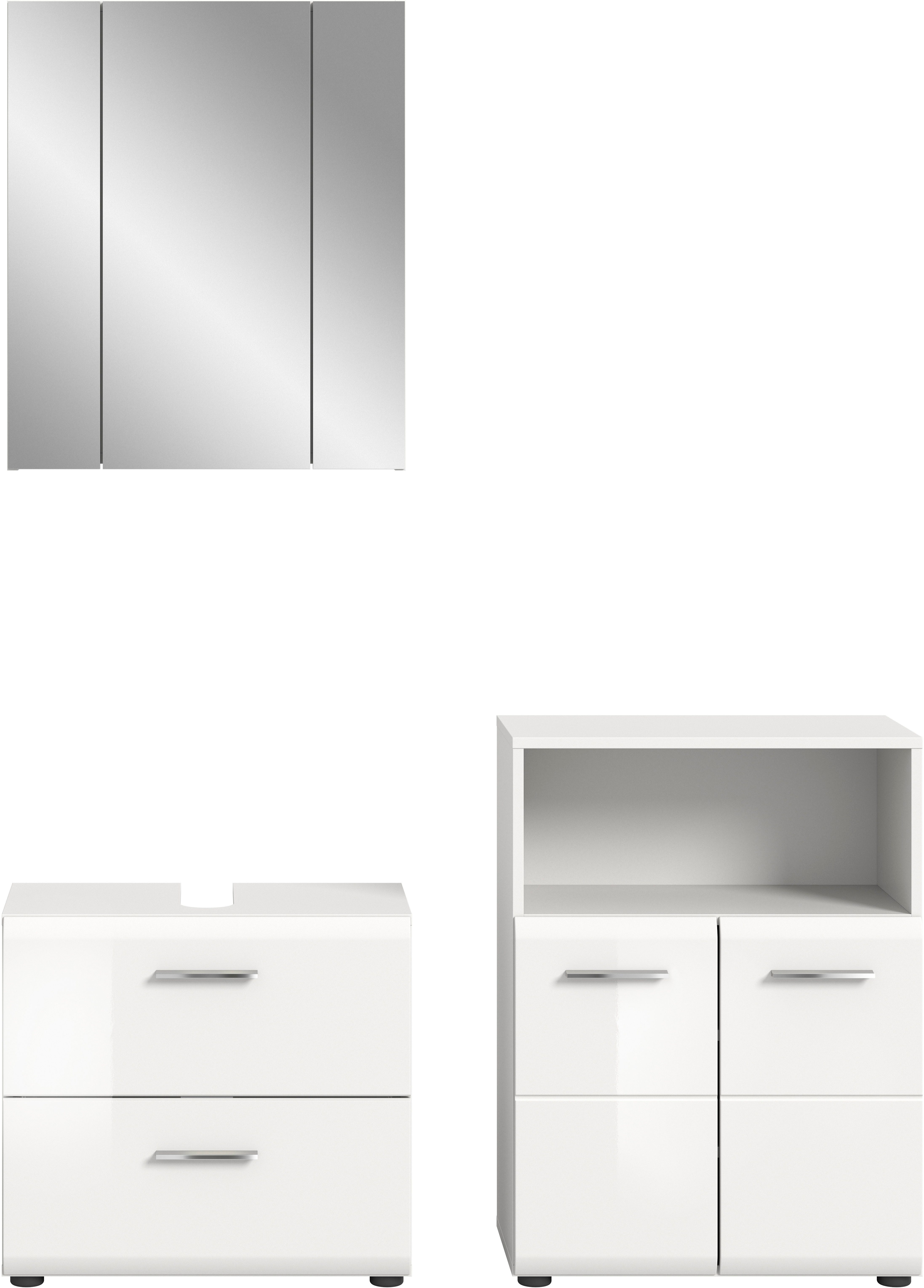 INOSIGN Badmeubelset FLORENZ, TOPSELLER!, 3-delige badcombinatie, hoogwaardige MDF-front