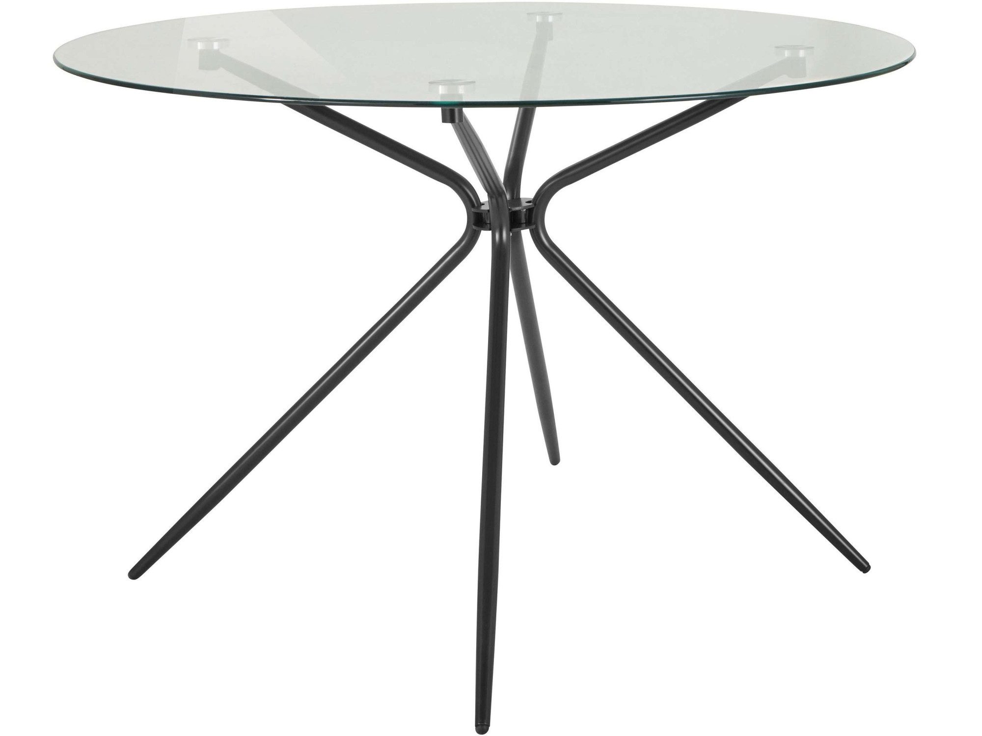 INOSIGN Eethoek Silvi-Mandy Glazen tafel 110x110 cm met 4 stoelen (velours stof), frame van metaal (set, 5-delig)