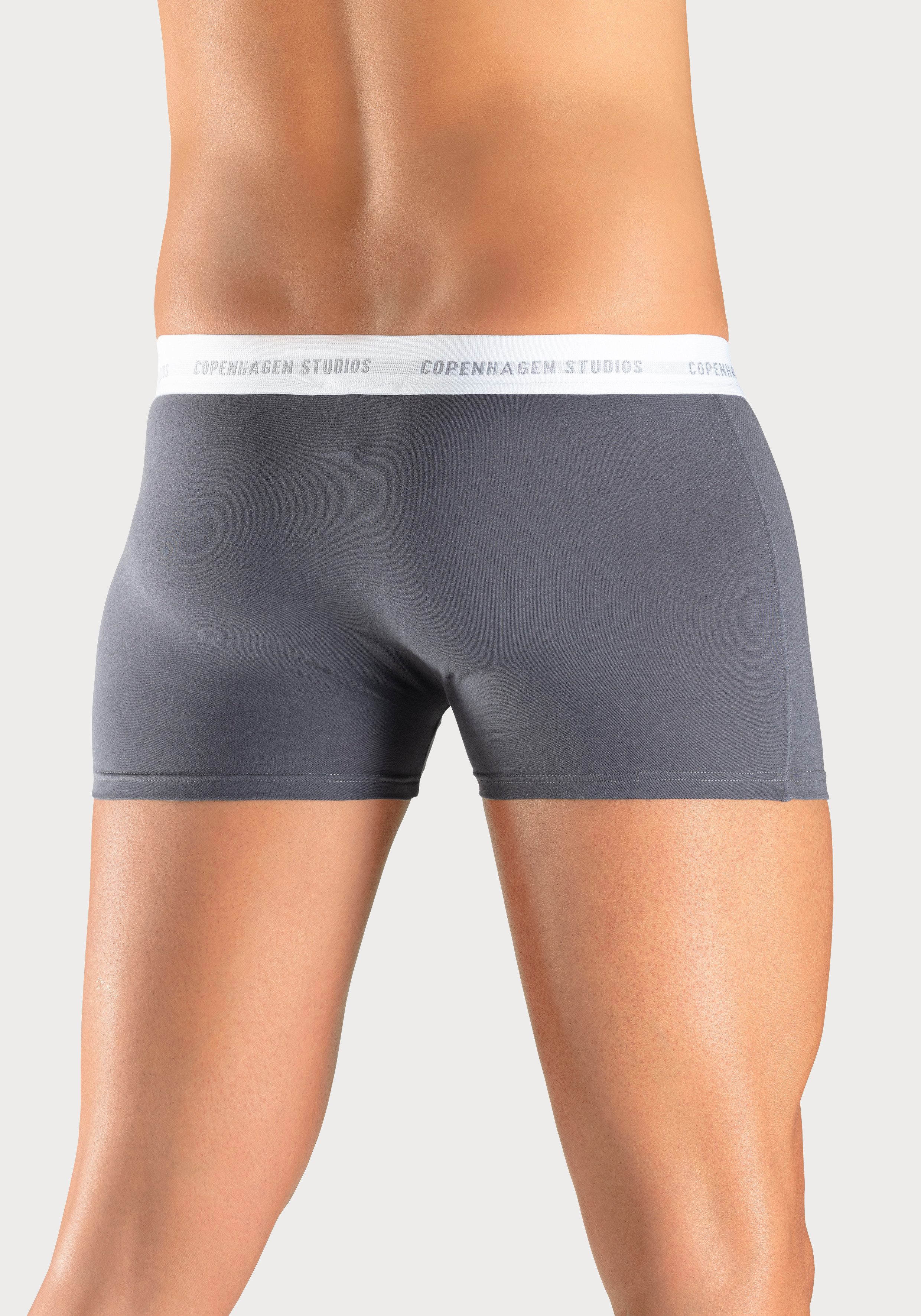 Copenhagen Studios Boxershort voor heren met witte logo-tailleband (set, 3 stuks)