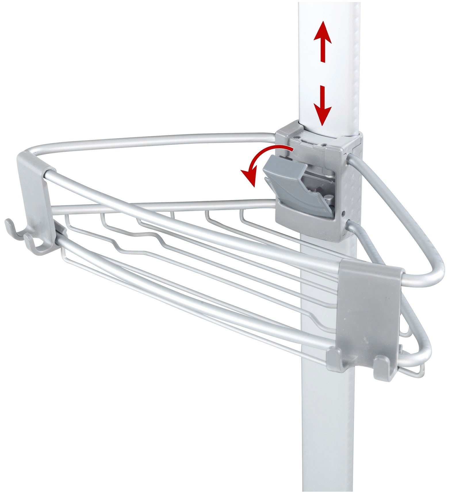 WENKO Telescooprek Douhoek Purio met 3 verstelbare planken