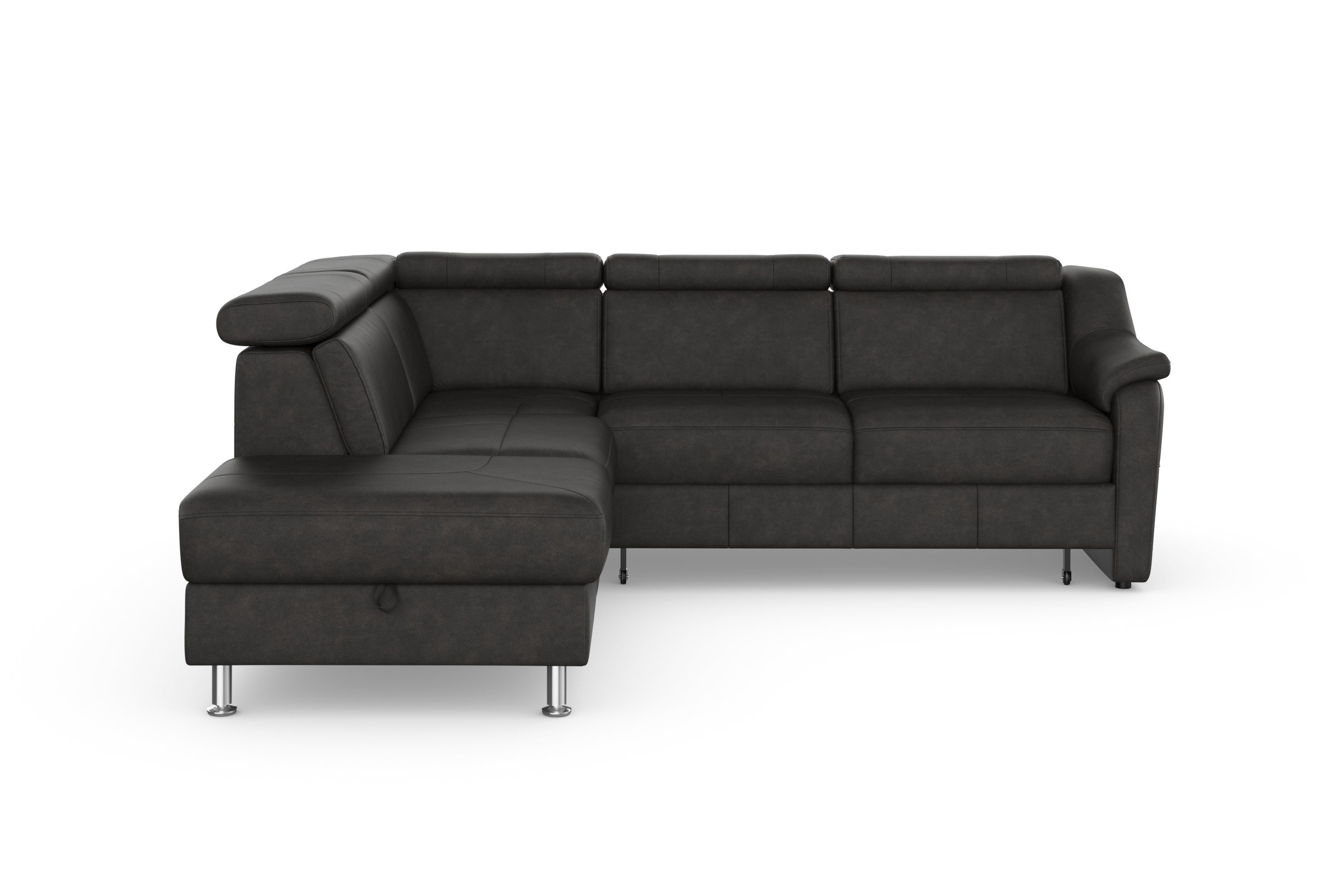 sit&more Hoekbank Freetown L-vorm met verstelbare hoofdsteun en comfortabele binnenvering