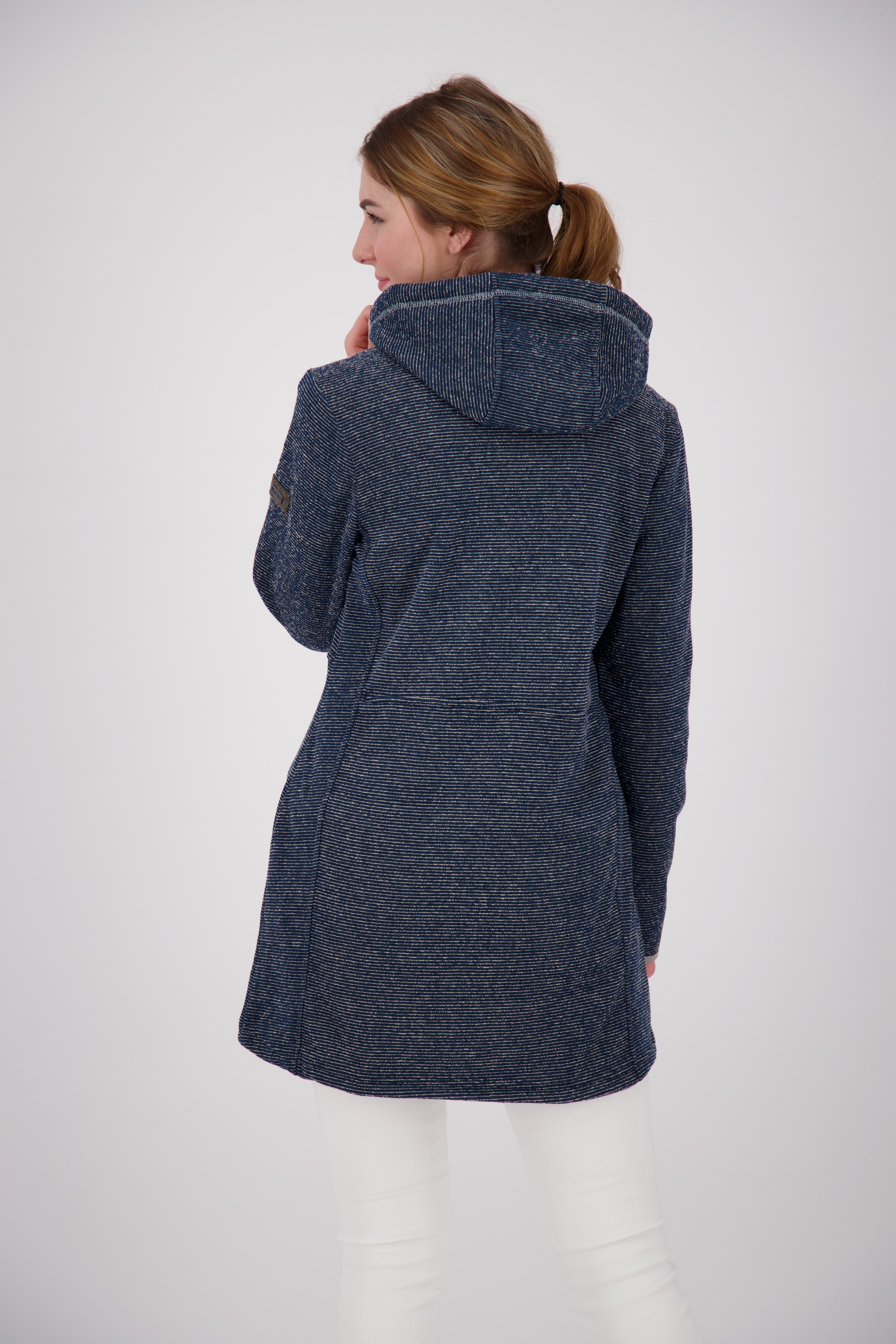 DEPROC Active Gebreide jas KENNEWICK II LONG buitengewone lange fijngebreide jas met contrastdetails