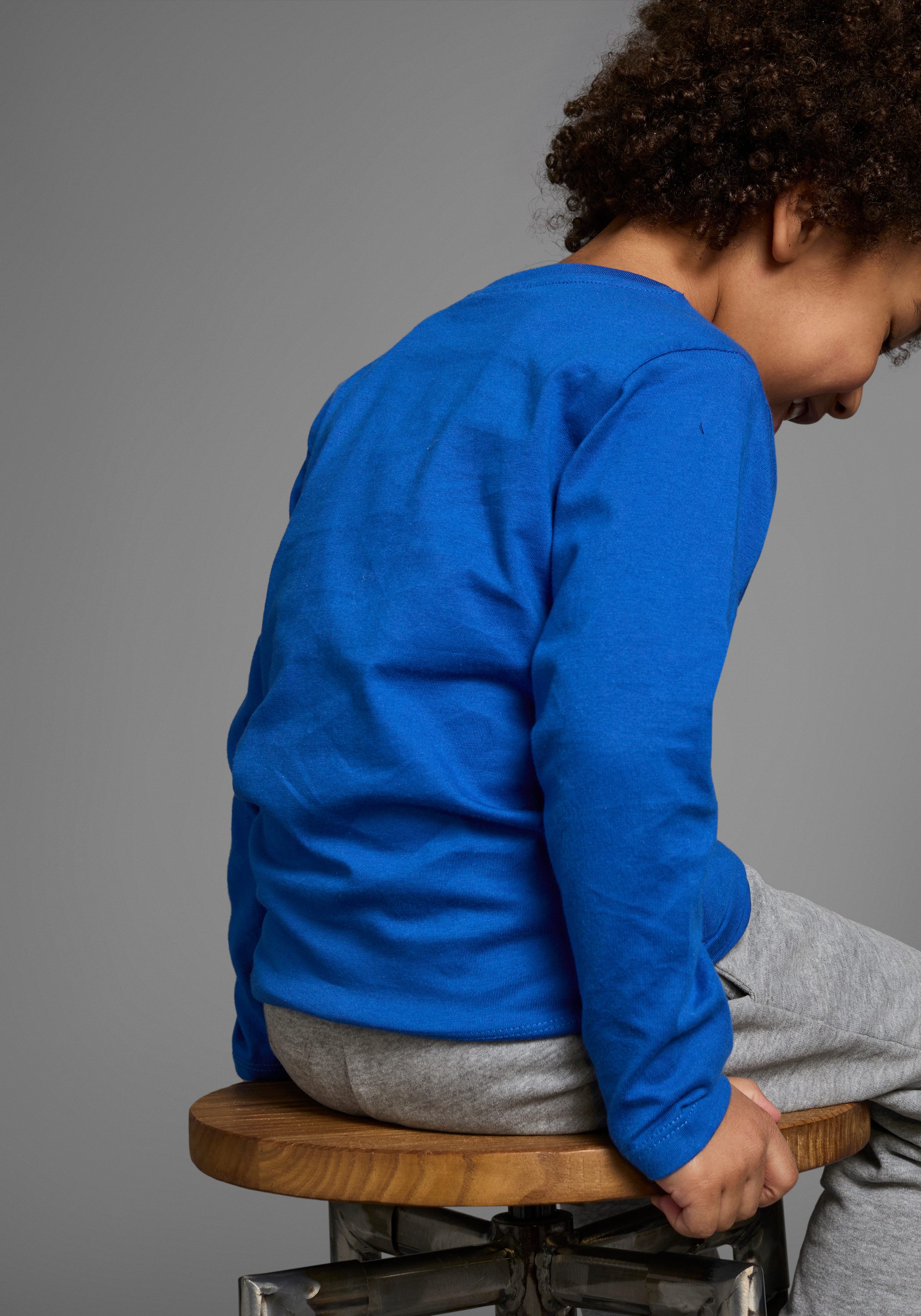KIDSWORLD Shirt met lange mouwen EINZIG NICHT ARTG! Lange mouwen, basic pasvorm, bedrukt, ronde hals