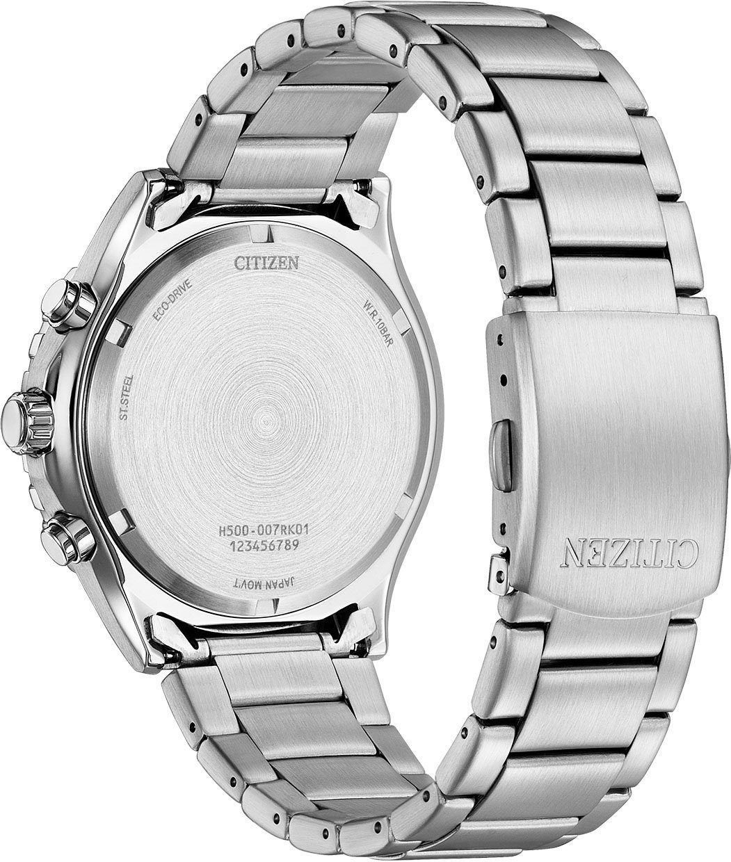 Citizen Chronograaf AT2560-84L Polshorloge, herenhorloge, solar, stopwatchfunctie, roestvrijstalen band