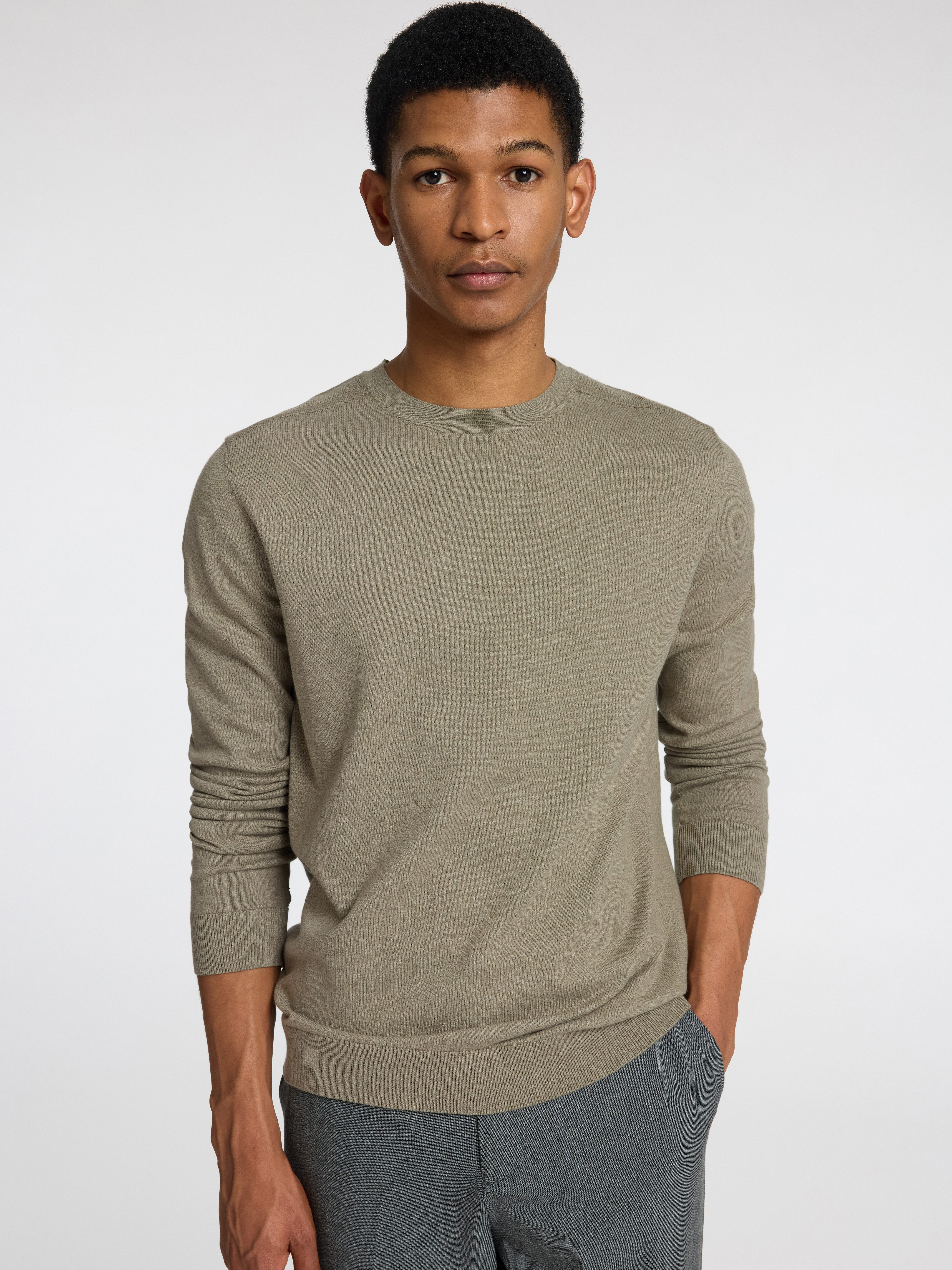 SELECTED HOMME Gebreide trui SLHBERG CREW NECK NOOS