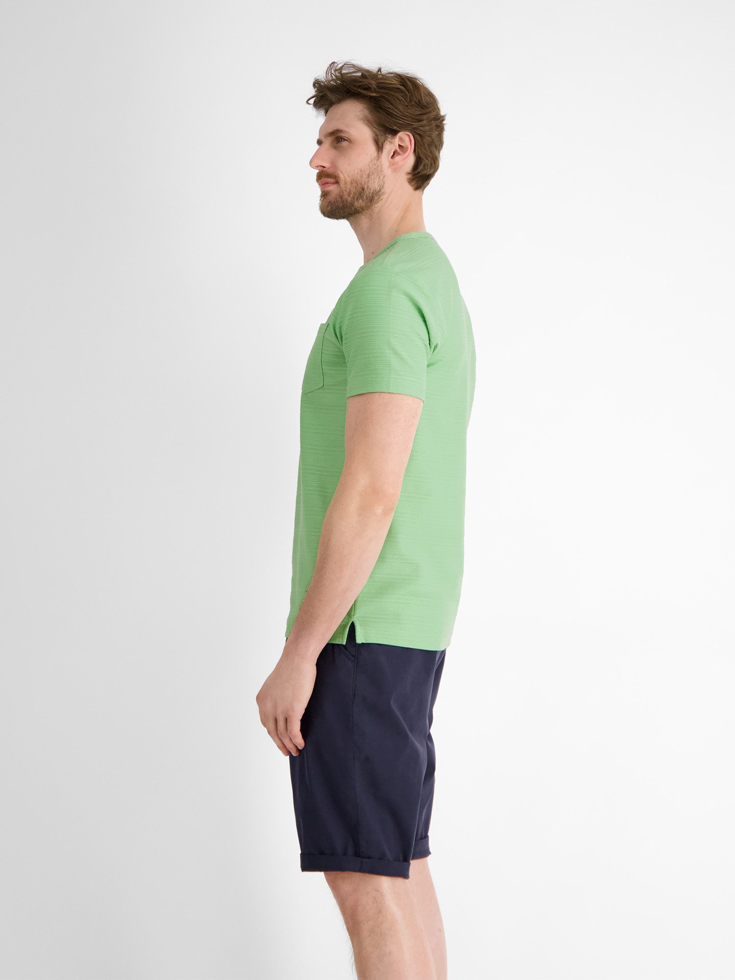 Lerros Henleyshirt LERROS Serafino-shirt, zomers tonal gestreept