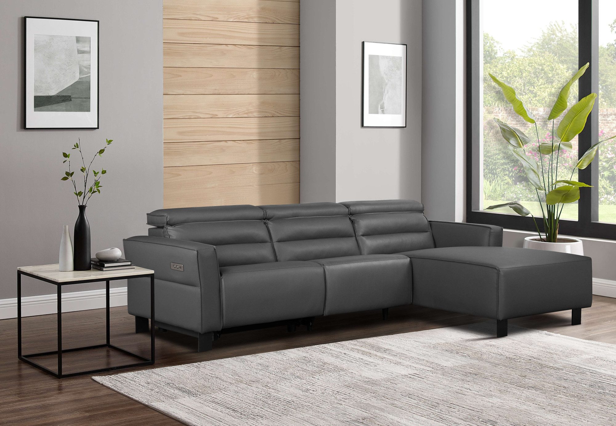 Places of Style Hoekbank Carpari, L-vorm, 263 cm, handmatige of elektrische relaxfunctie