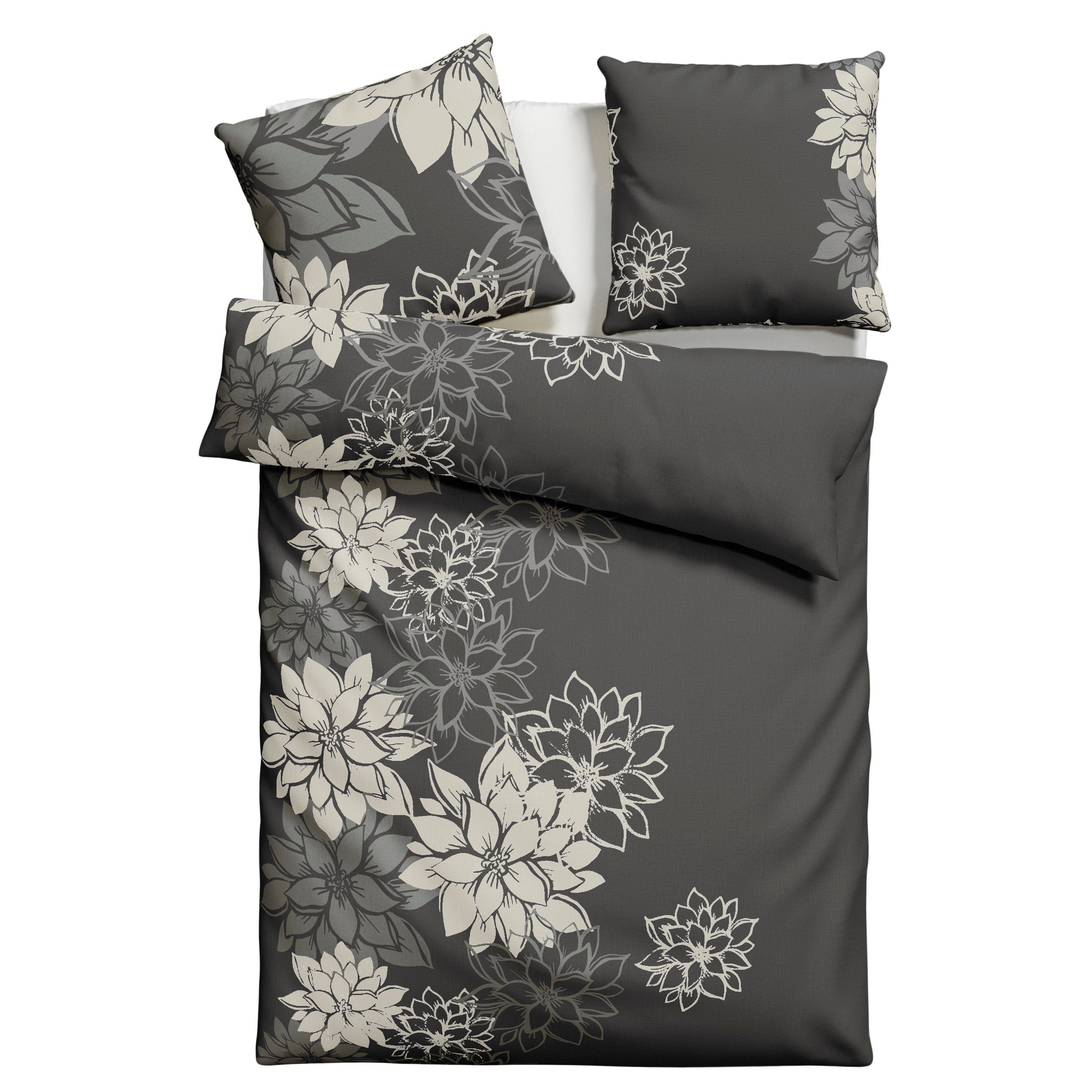 Home affaire Overtrekset Susan in mt. 135x200 of 155x220 cm in verschillende kwaliteiten, romantische dekbedovertrek met bloemen (2-delig)