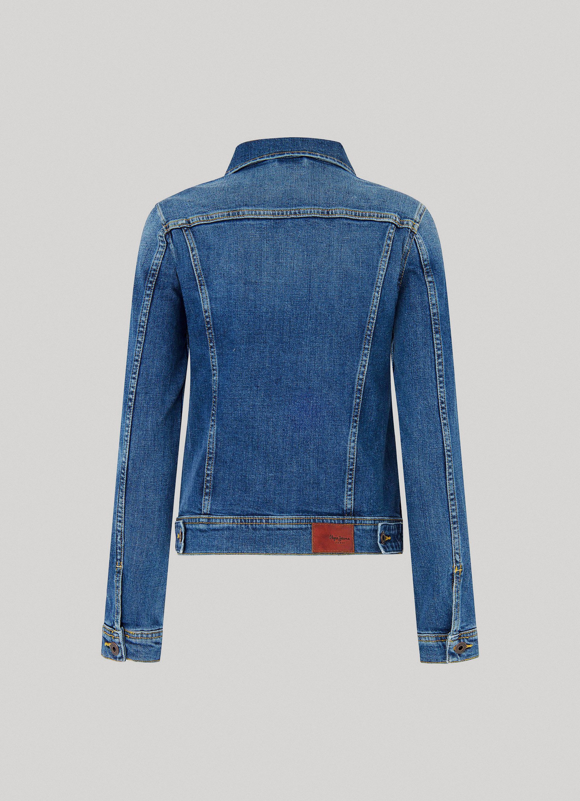Pepe Jeans jack THRIFT met opgestikte borstzakken en doorknoopsluiting