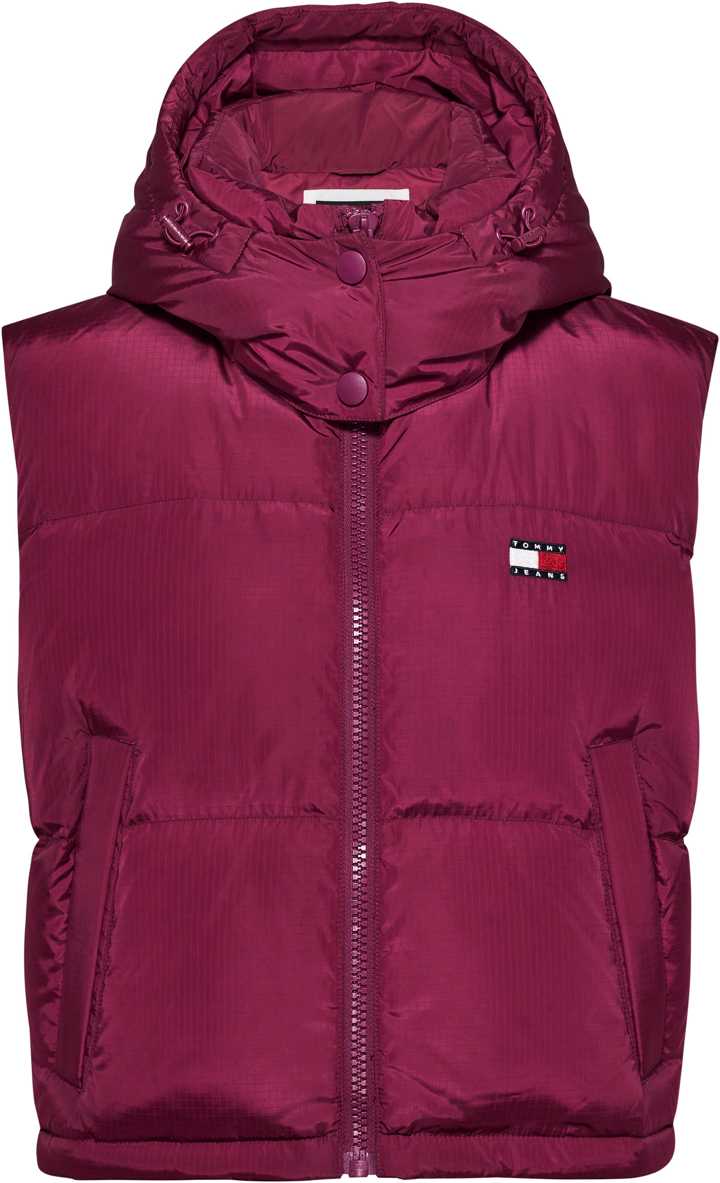 TOMMY JEANS Bodywarmer TJW CRP ALASKA PUFFER VEST in modieuze cropped vorm puffer
