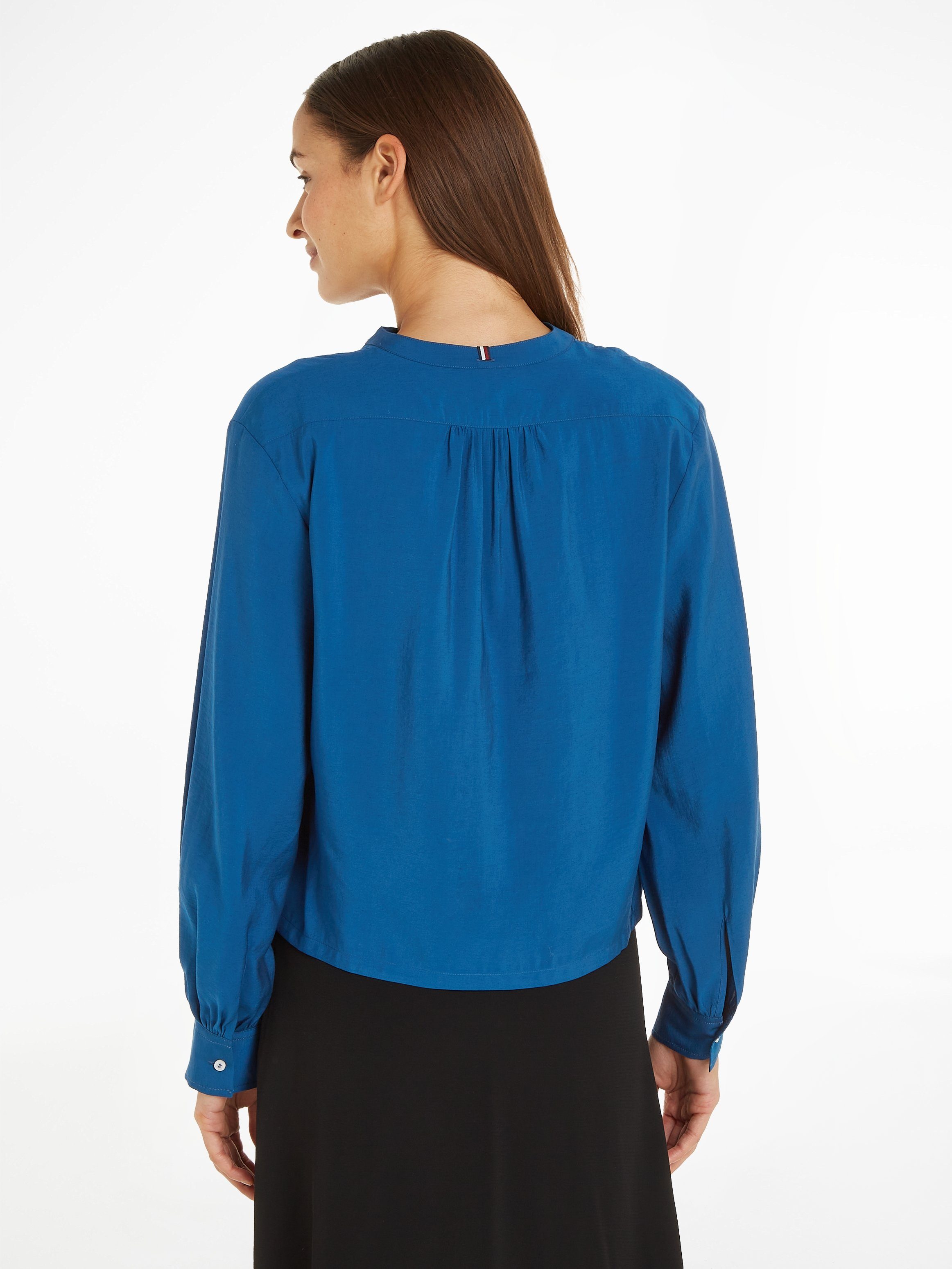Tommy Hilfiger Blouse met lange mouwen met stijlvolle opstaande kraag