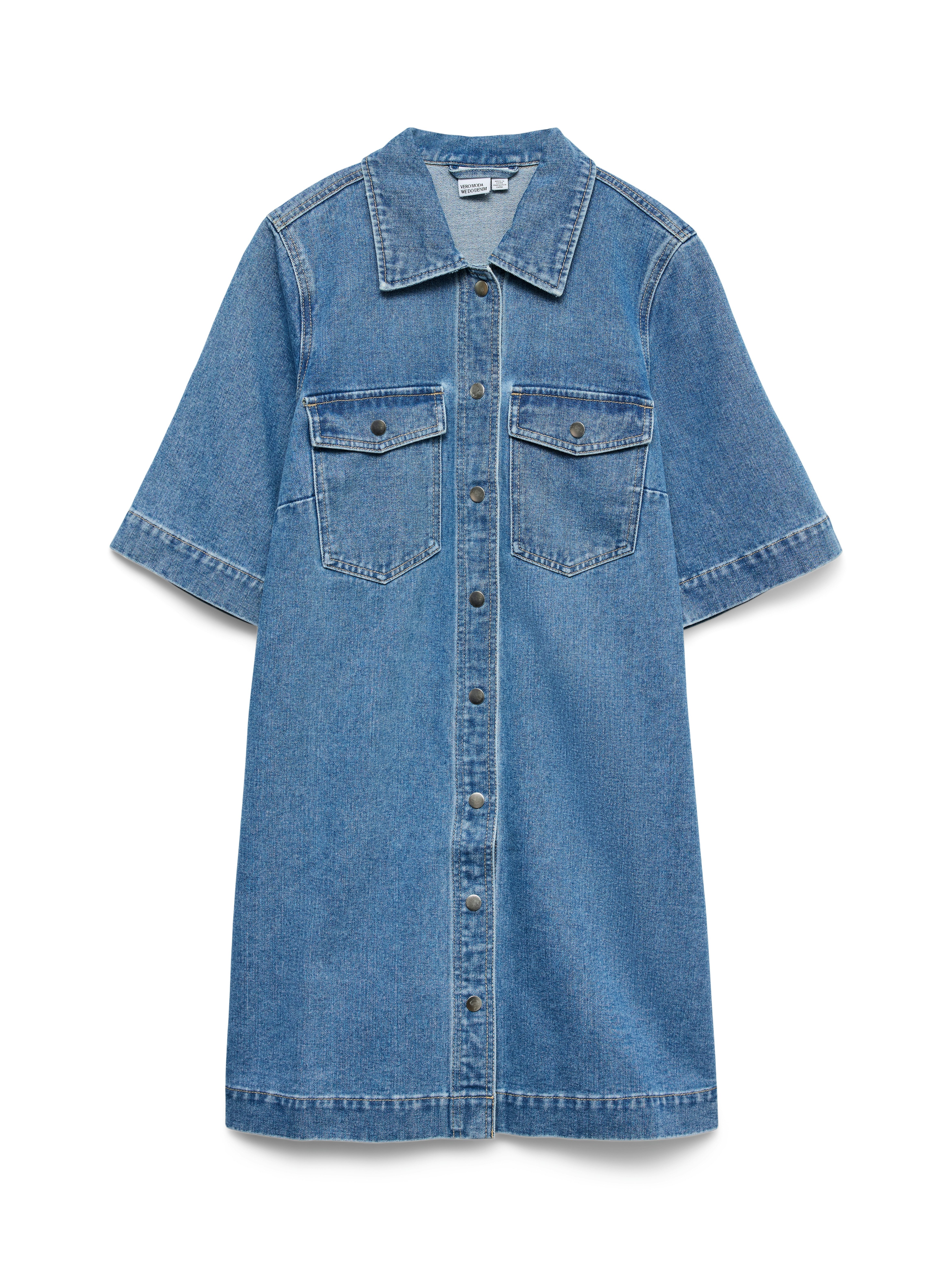 Vero Moda Jeans jurk VMFENJA 2/4 SHORT DENIM DRESS GA NOOS