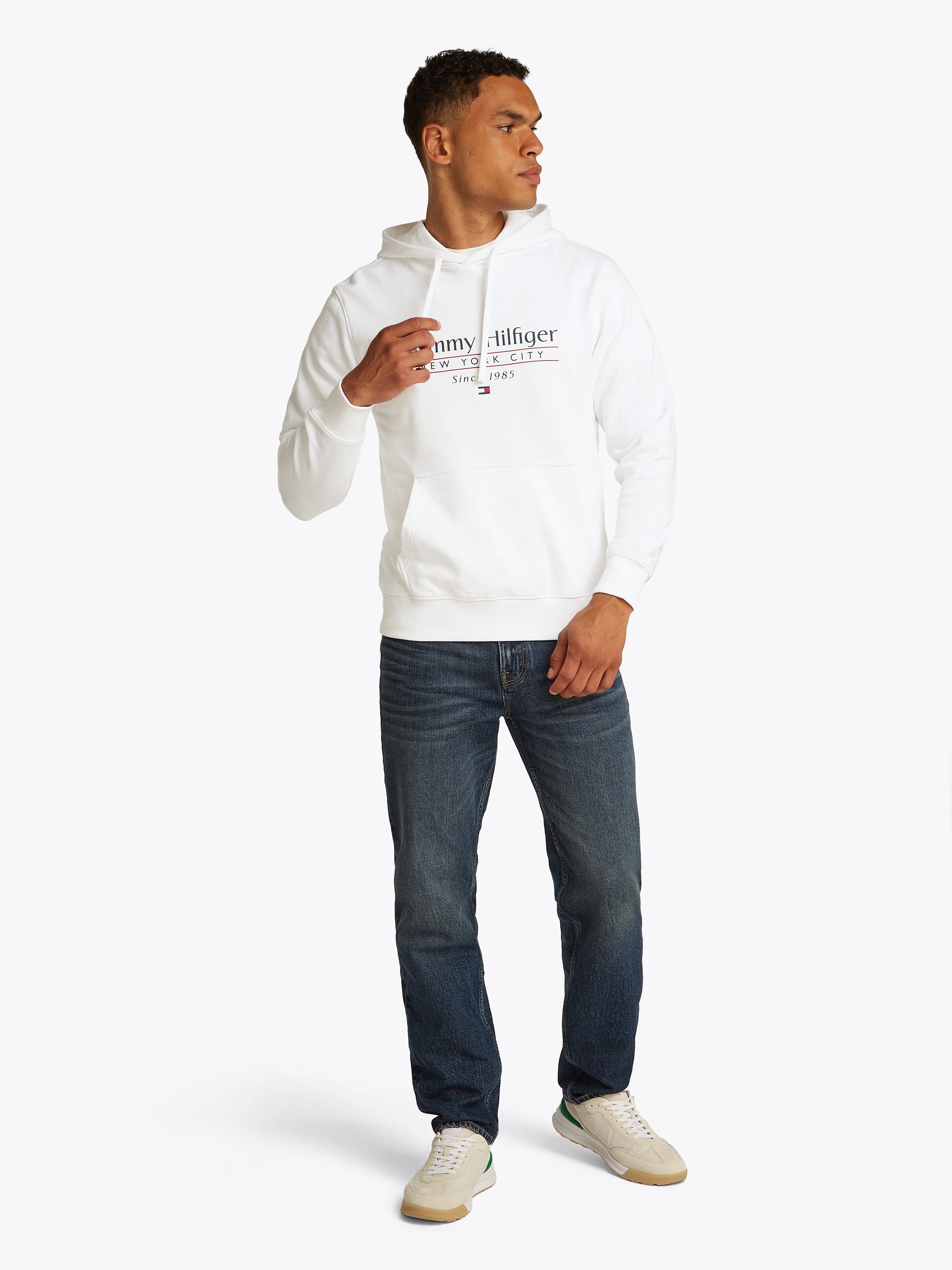 Tommy Hilfiger Hoodie HILFIGER CENTER STACK HOODY met grote meerkleurige print