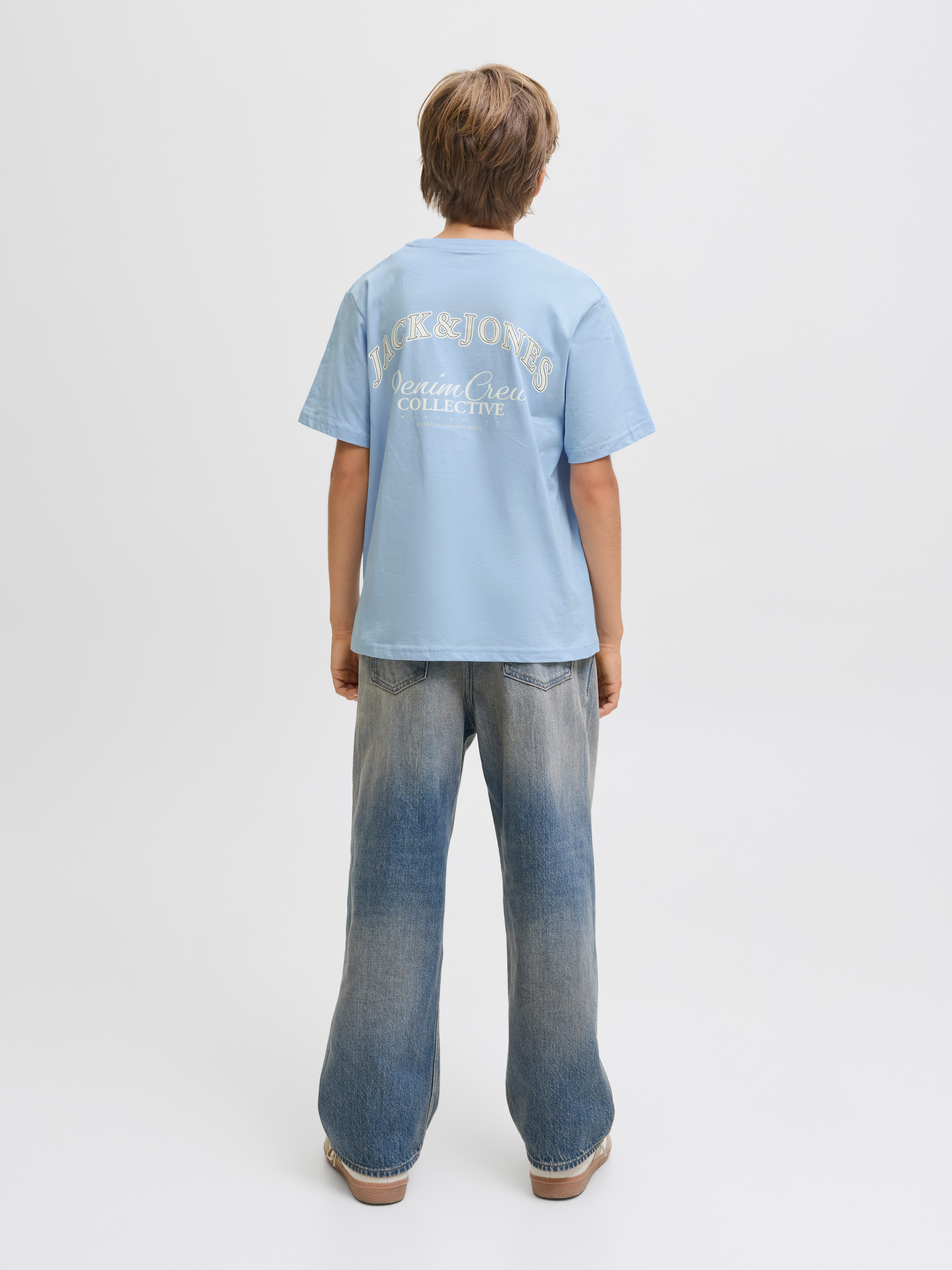 Jack & Jones Junior T-shirt JJEBRANDES BACKP RELAXED TEE SS SN JNR