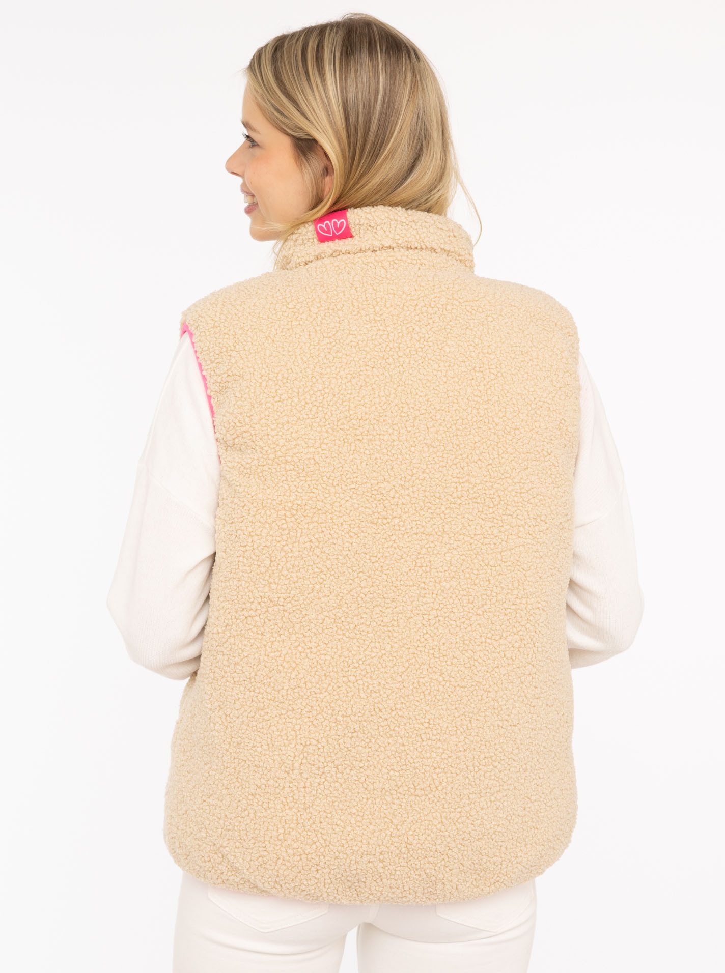 Zwillingsherz Reversible-gilet "Teddy Wendbar"