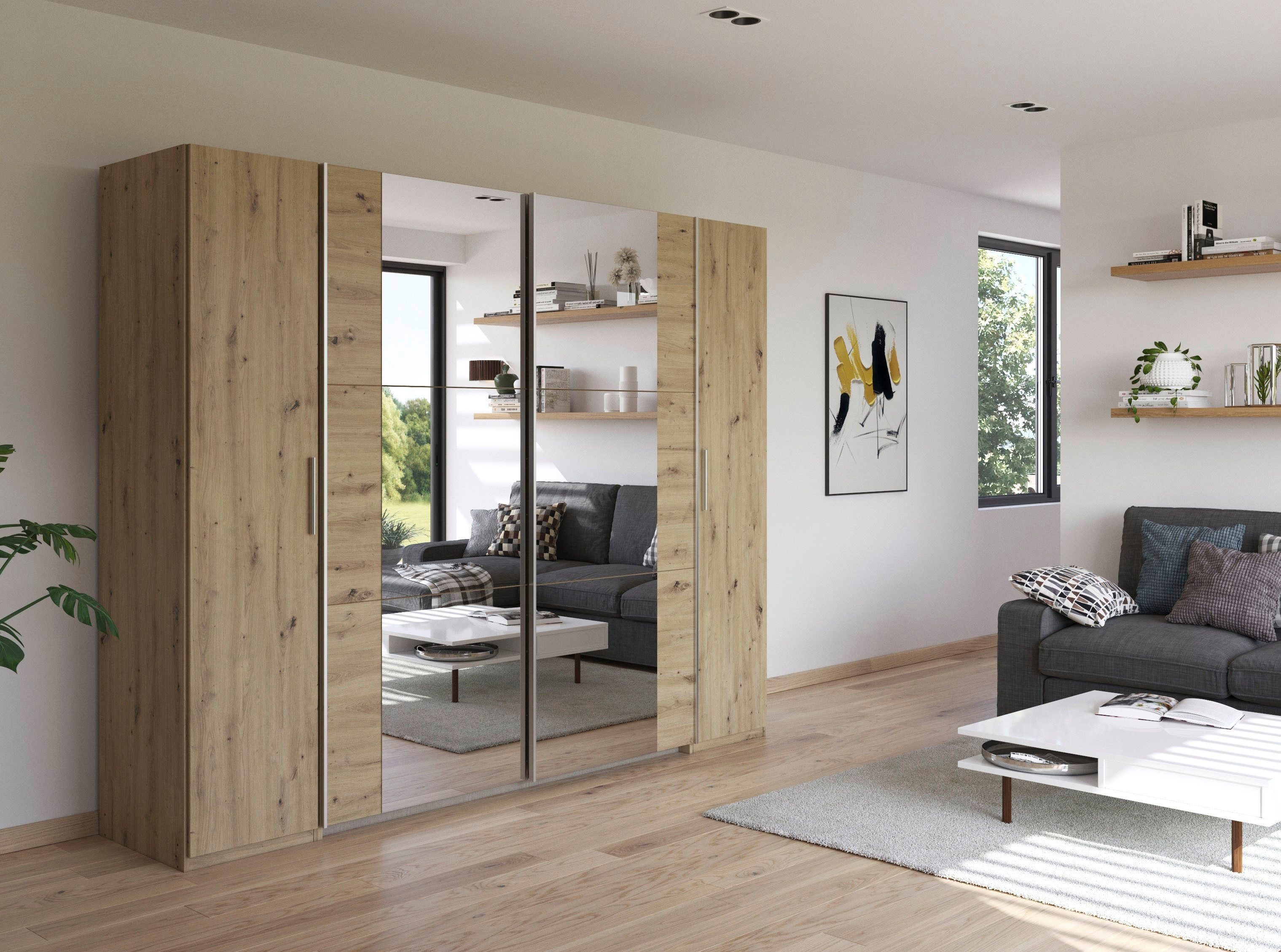 rauch Zweefdeurkast Kledingkast draaideurkast kast garderobe KRONACH TOPSELLER met draaideuren en schuifdeuren en spiegels, veel planken made in germany