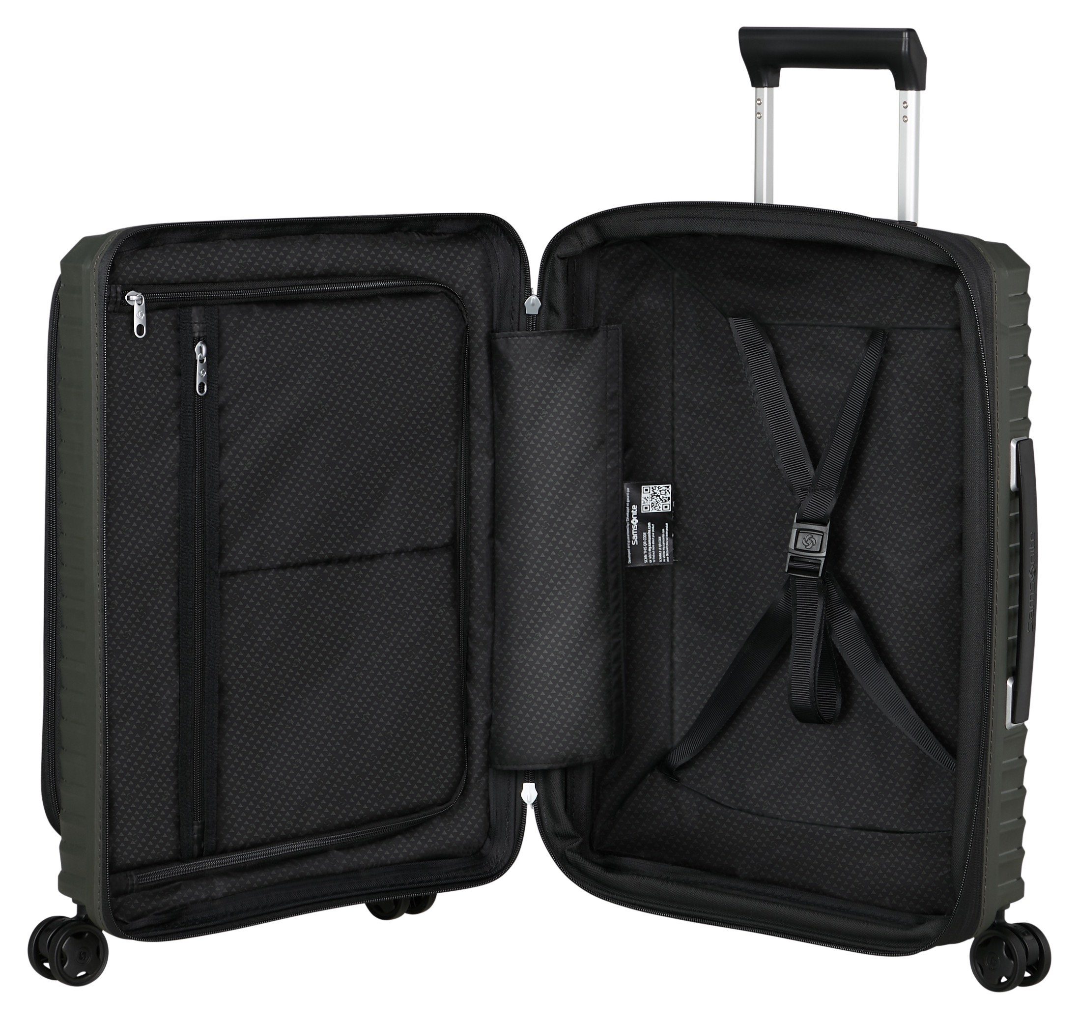 Samsonite Hardshell-trolley UPSCAPE 55 met voorvak Easy-access voorkant vak handbagage harde koffer TSA-cijferslot