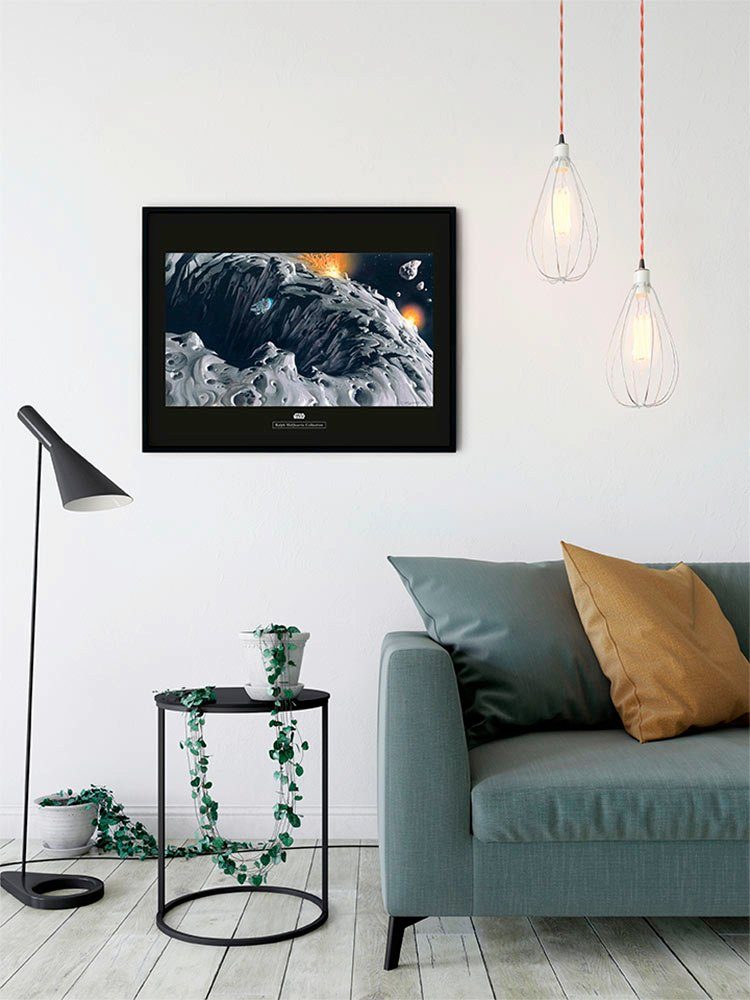Komar Wanddecoratie Star Wars Classic RMQ Asteroid Wanddecoratie voor de kinderkamer - zonder lijst (1 stuk)