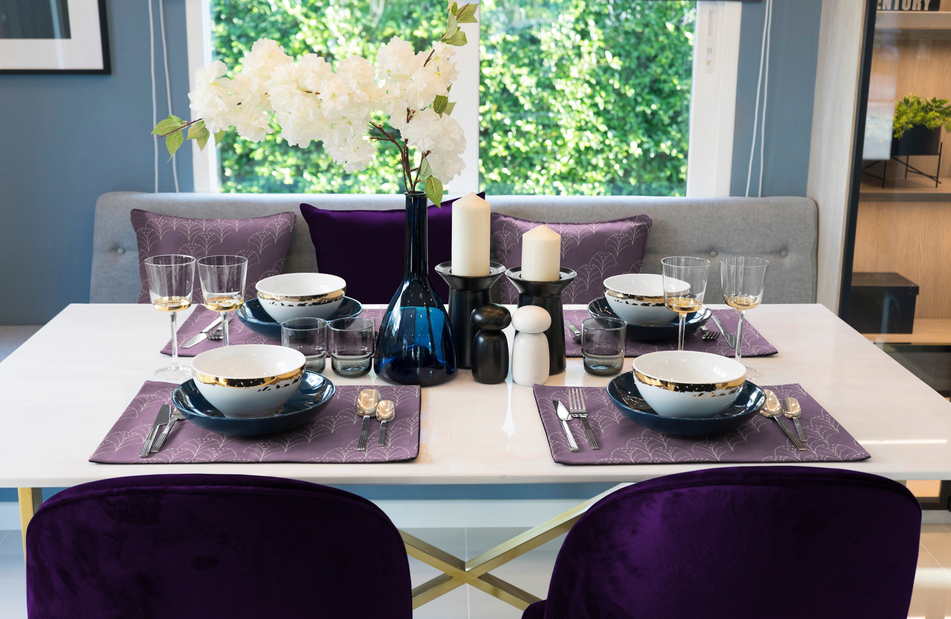 Adam Set placemats Argentinian Criolla GOTS organic, gecertificeerd door CERES 0242, Made in Germany (2 stuks)