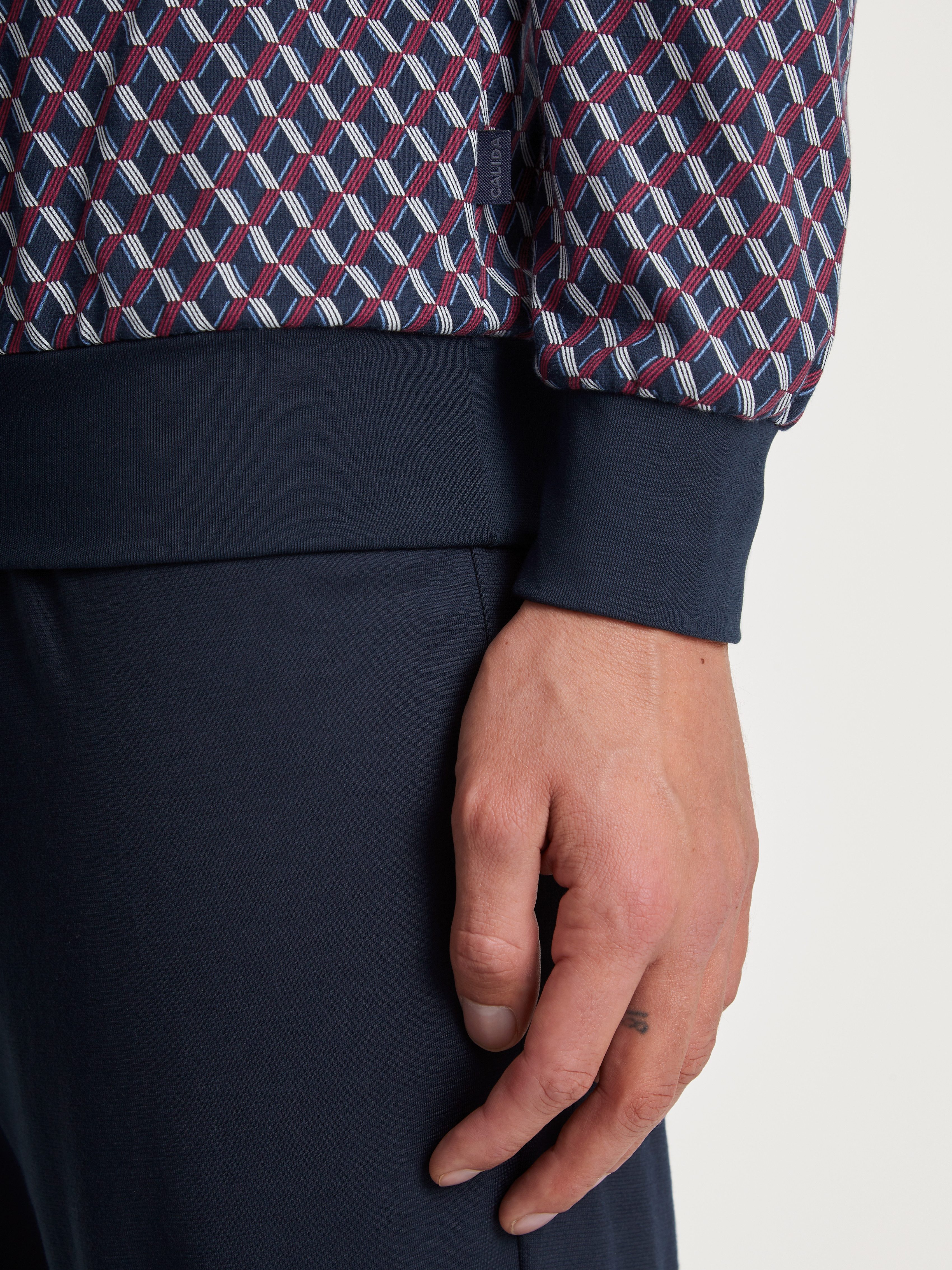CALIDA Pyjama Relax Imprint met tijdloos design (2-delig)