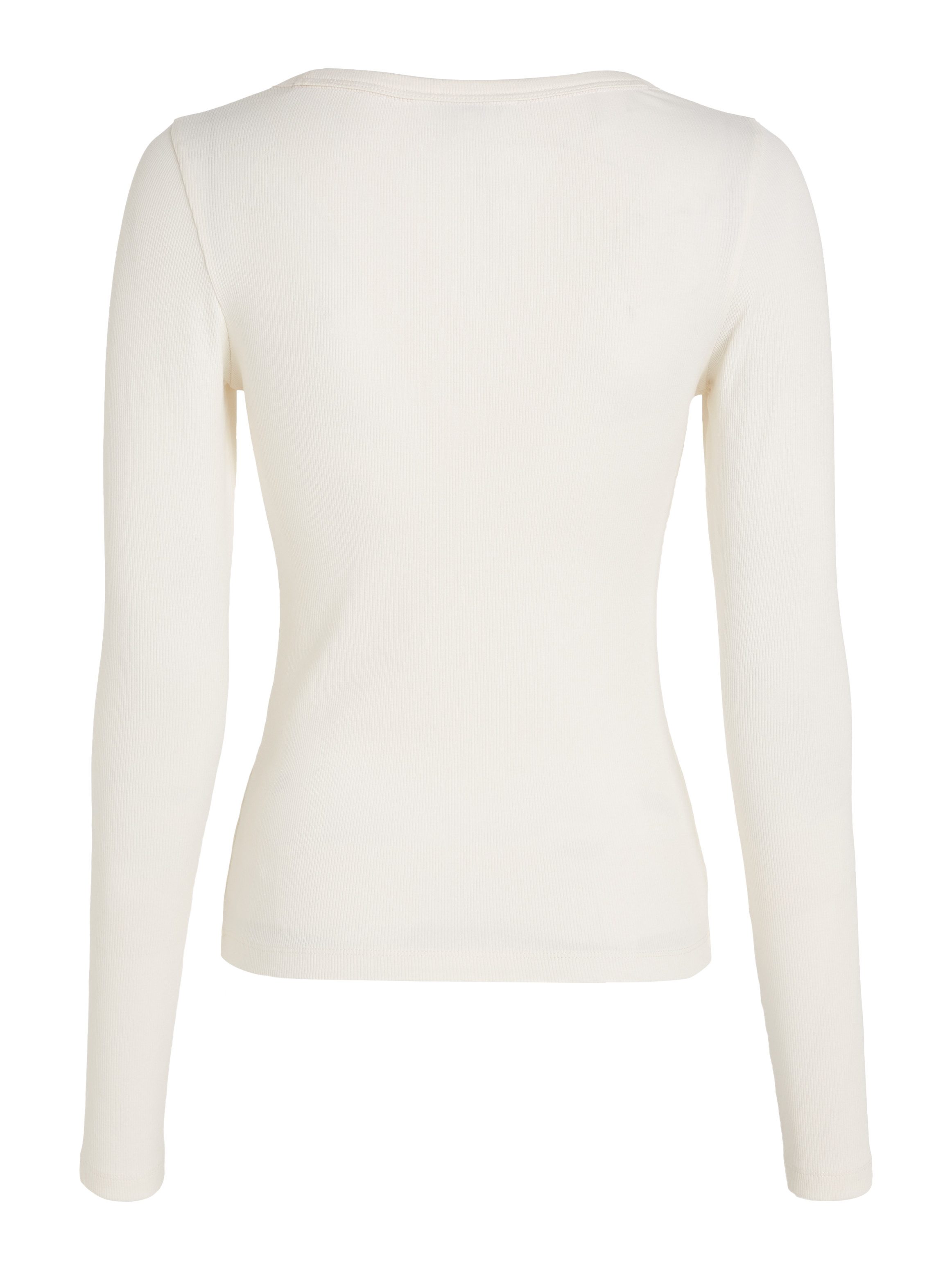 TOMMY JEANS Shirt met lange mouwen TJW SLIM ESSENTIAL RIB V LS