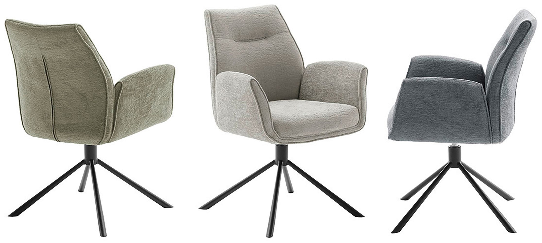 MCA furniture Eetkamerstoel (2-set), draaibaar 360°, belastbaarheid 120 kg, zithoogte ca. 50 cm