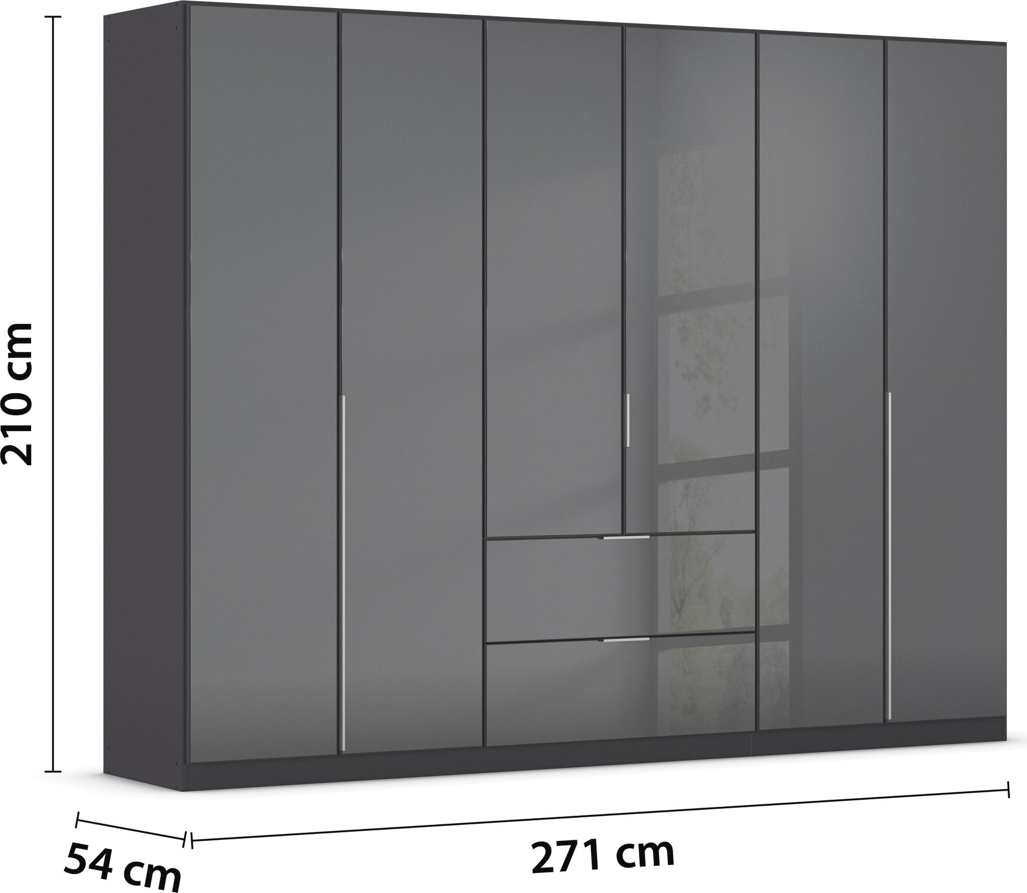 rauch Draaideurkast Kledingkasten kast garderobe AGORDO met glazen front