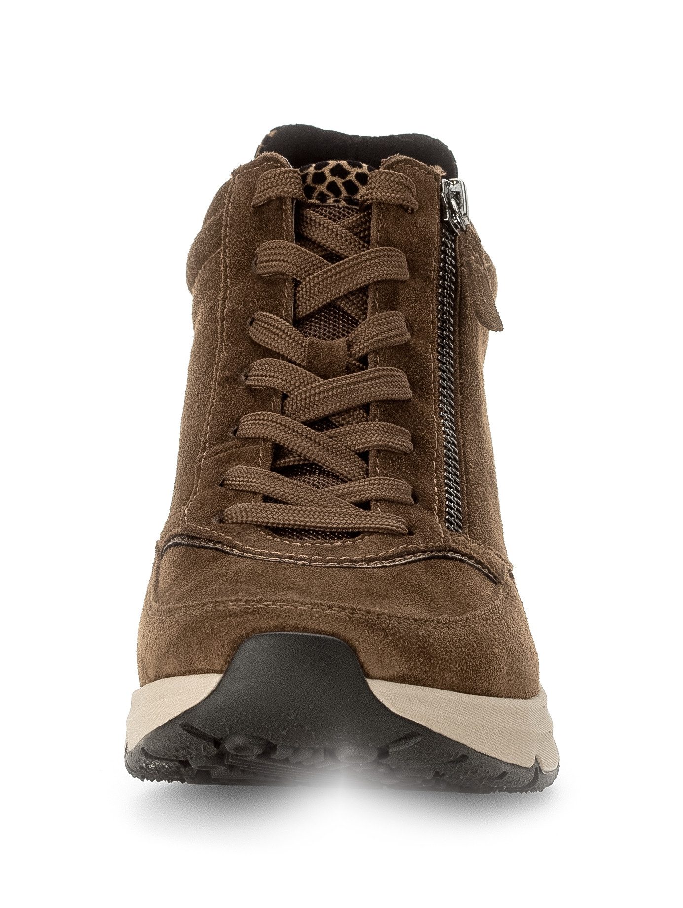 Gabor Rollingsoft Sneakers met sleehak , vrijetijdsschoen, veterschoen, veterschoenen met uitneembare binnenzool