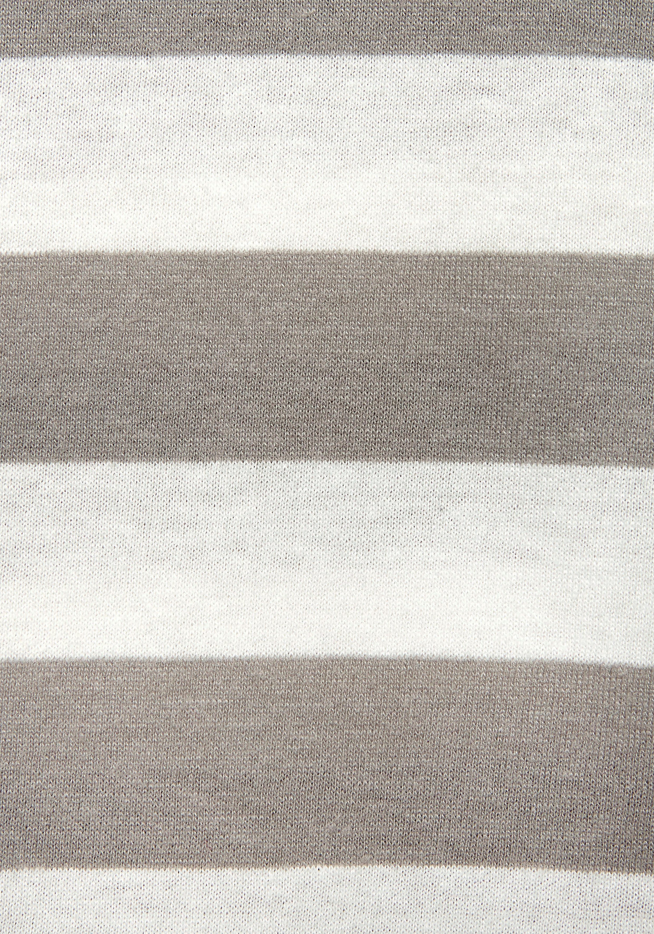 Elbsand Shirt met 3/4 mouwen met strepen, ronde halslijn, jersey shirt
