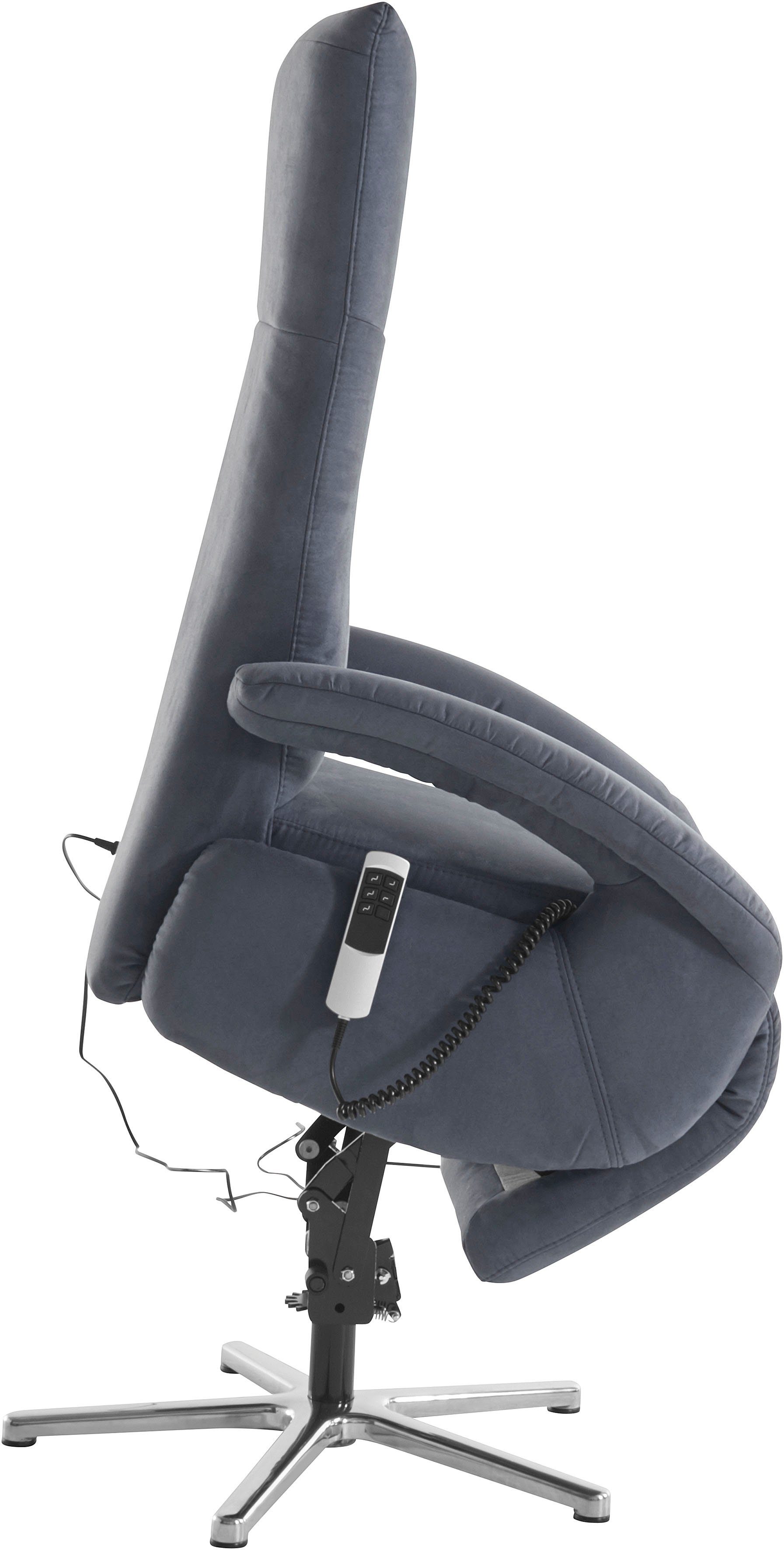 sit&more Relaxfauteuil Tycoon met verstelbare hoofdsteun en 360° draaifunctie keuze tussen handmatige of elektrische functie, ook met accu (draadloos)