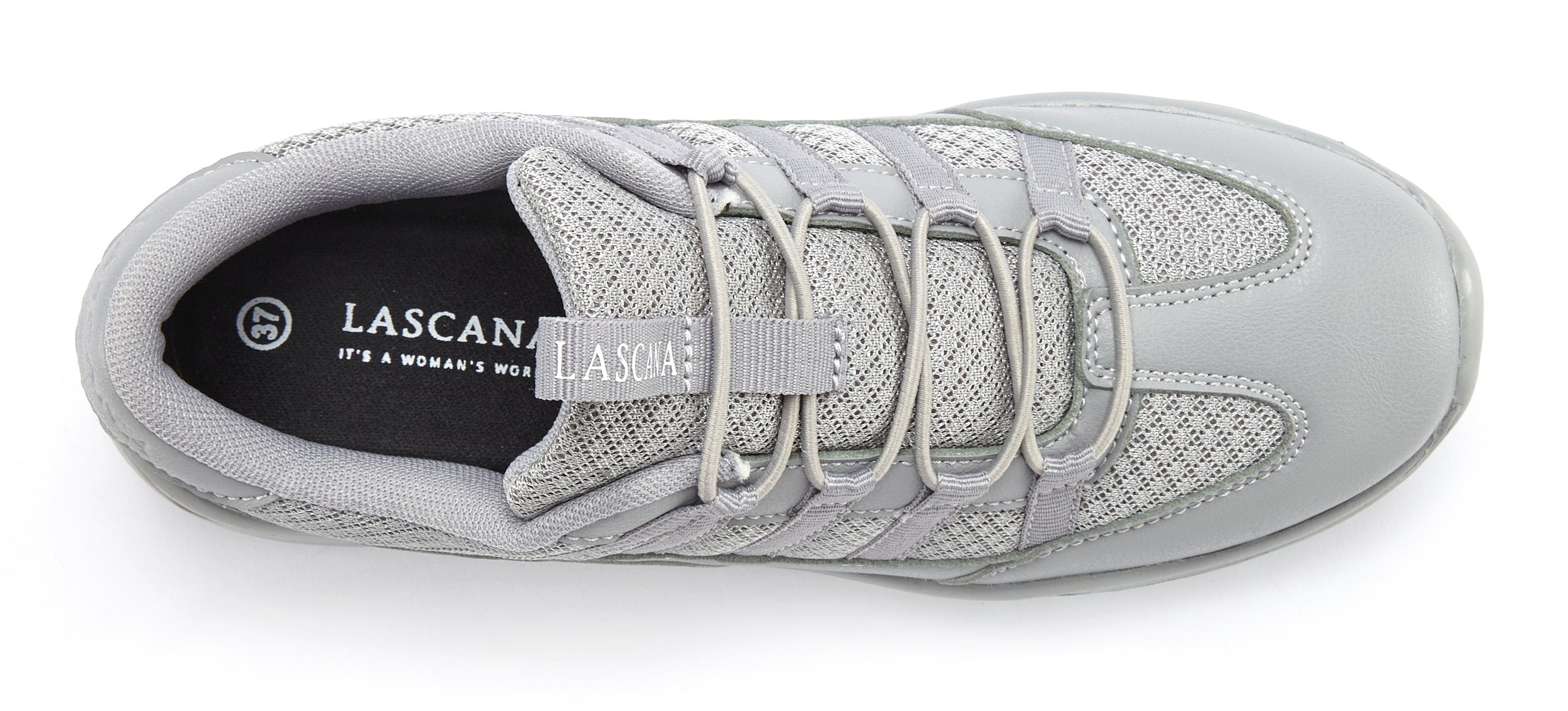 Lascana Sneakers Slip-On vrijetijdsschoen, lage schoen met elastische veters VEGAN