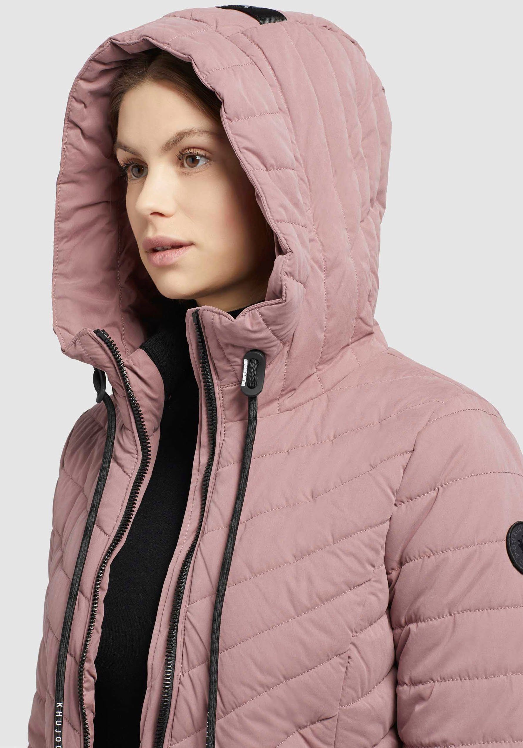 khujo Gewatteerde jas PATT2 PEACHED met contrastkleurige details