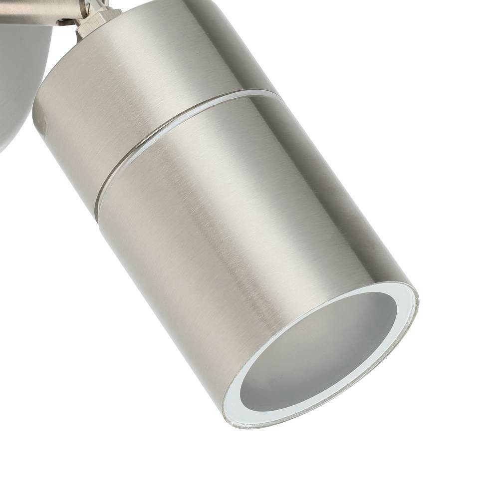 EGLO Ledwandlamp voor buiten STOCKHOLM1 spot, wandspot, buitenlamp, roestvrij staal, zilver, IP44 (1 stuk)